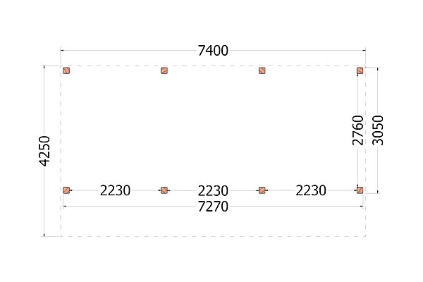 Trendhout Douglas Kapschuur De Heerd 740 x 425 cm - Afbeelding 3