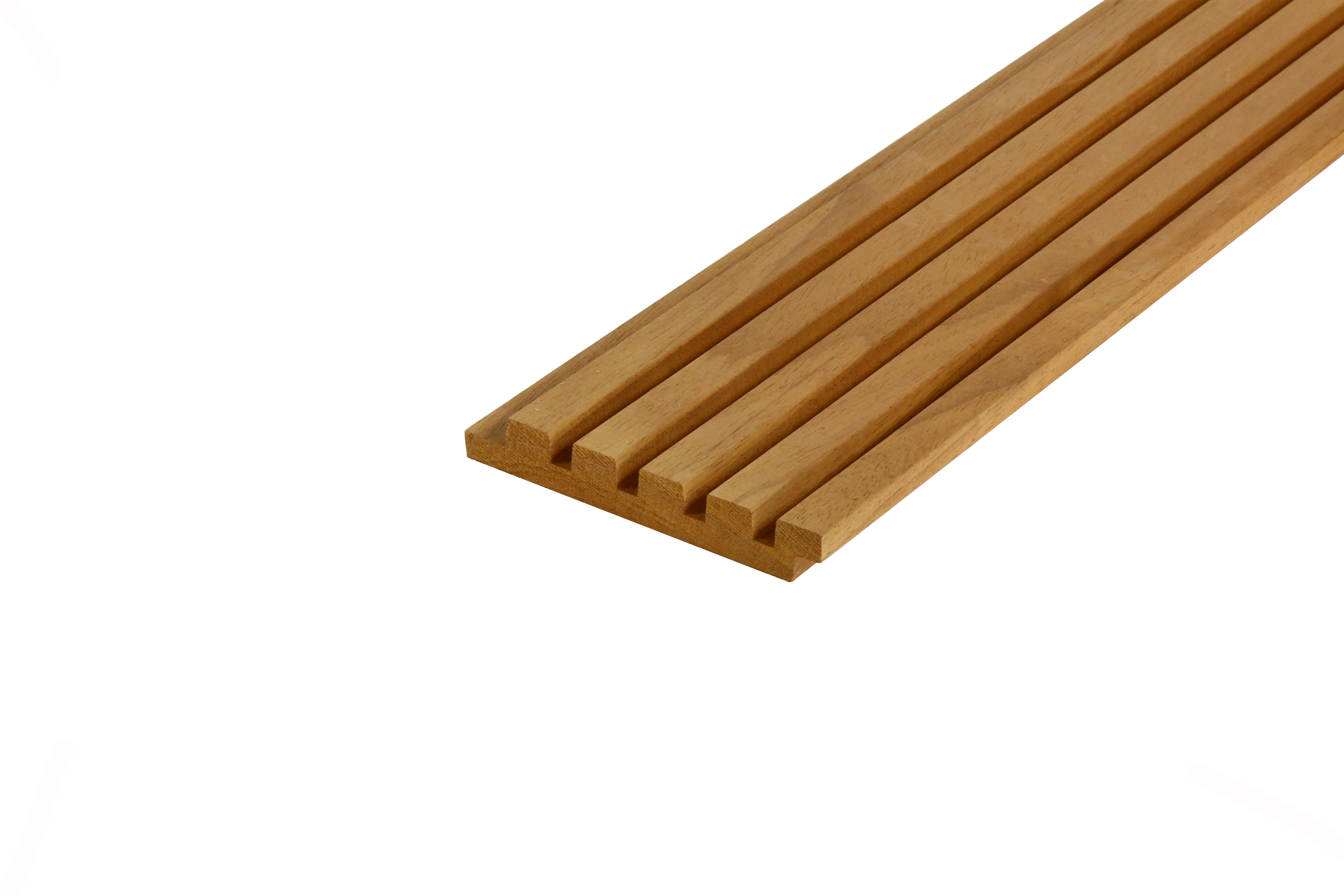 Ayous Rhombusprofielplank Five Rib 2.1 x 13.8 cm (21 x 138 mm) Thermowood - Lengte 180 cm - Afbeelding 3