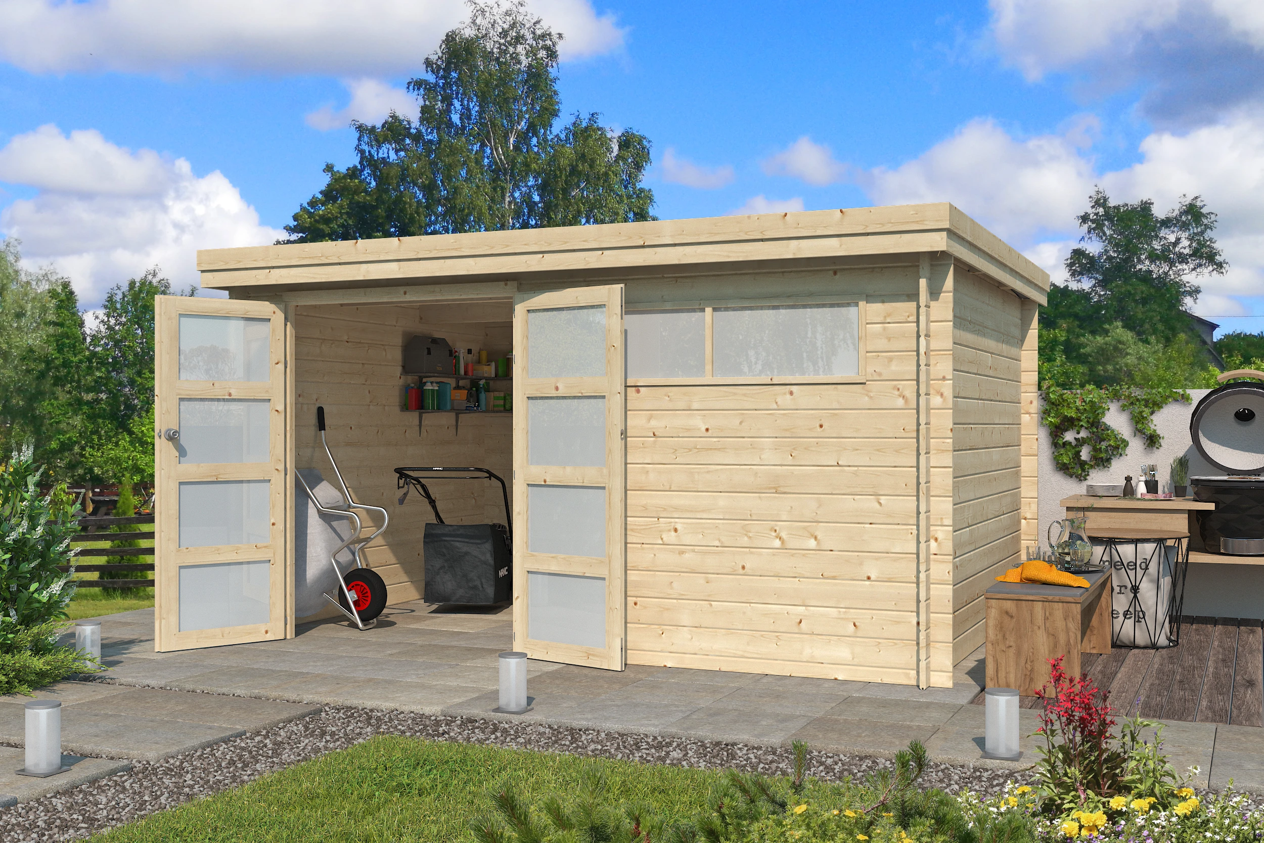 Woodlands Blokhut Oregon 415 x 295 cm - Afbeelding 3