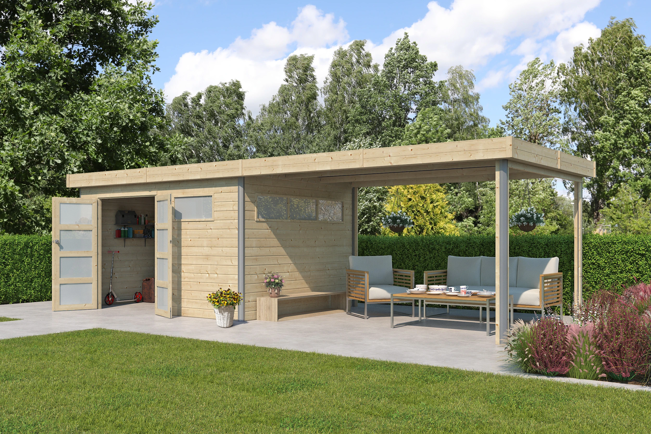 Woodlands Blokhut Kasuko 785 x 295 cm - Afbeelding 3