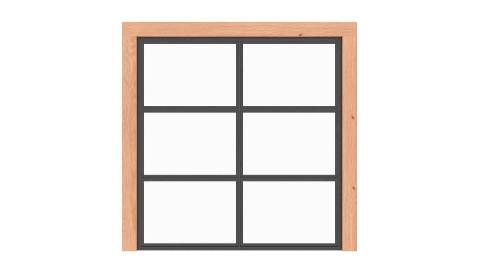 Vaste Glaswand Industrieel 200 x 220 cm - Afbeelding 1