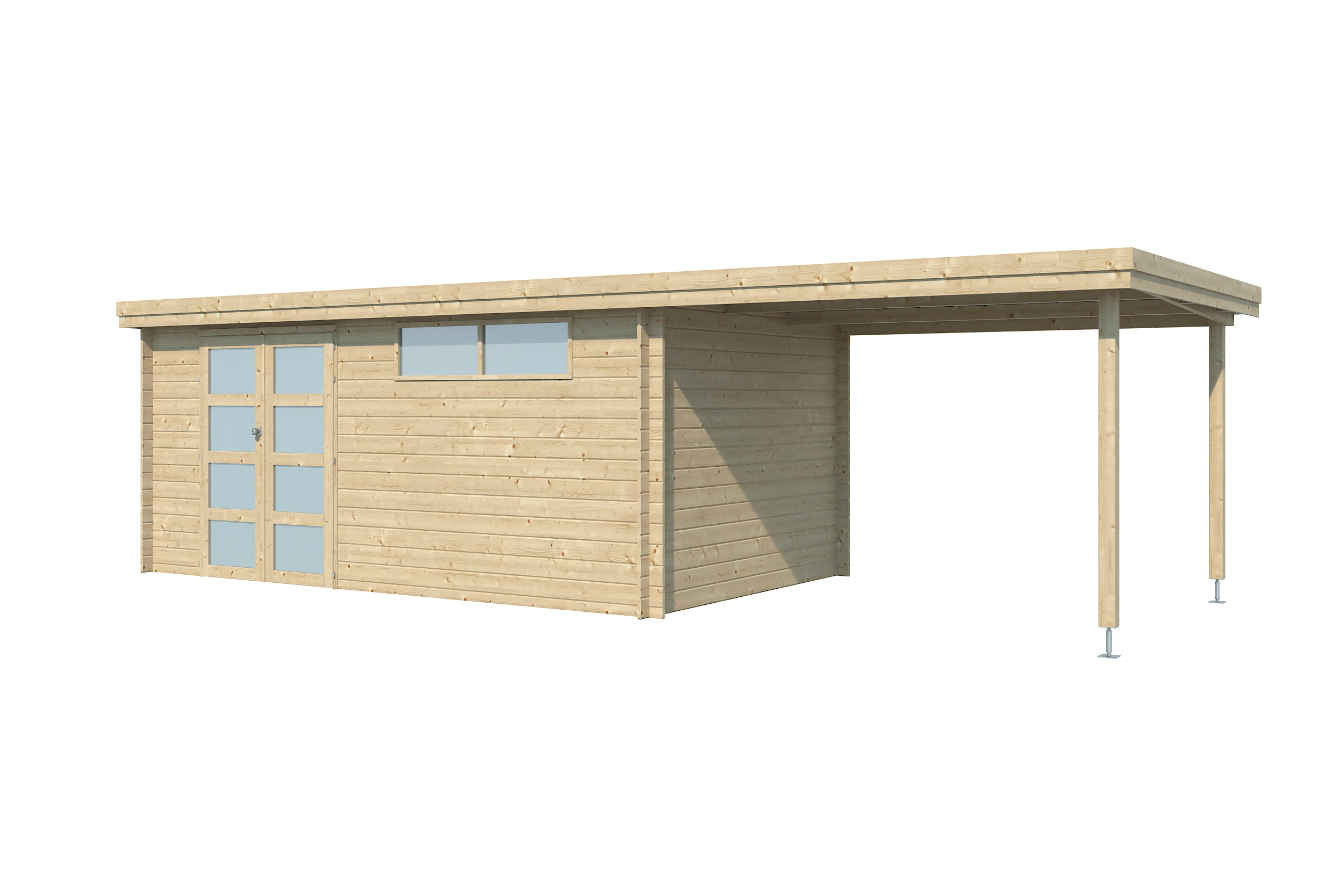 Woodlands Blokhut Oregon met Overkapping 805 x 295 cm - Afbeelding 3