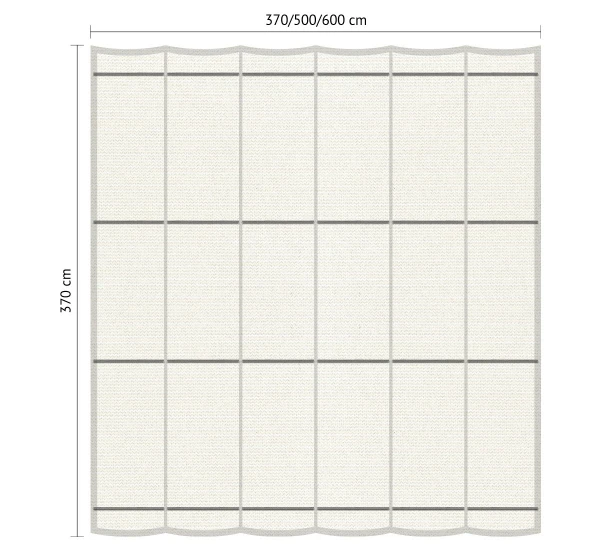 Harmonicadoek 370 x 500 cm Gebroken wit - Afbeelding 1