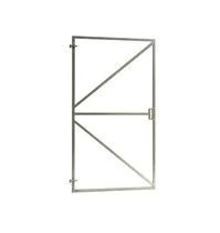 Stalen Poortframe Verstelbaar Vuurverzinkt met Hoge Slotkast 100 x 180 cm - Afbeelding 1