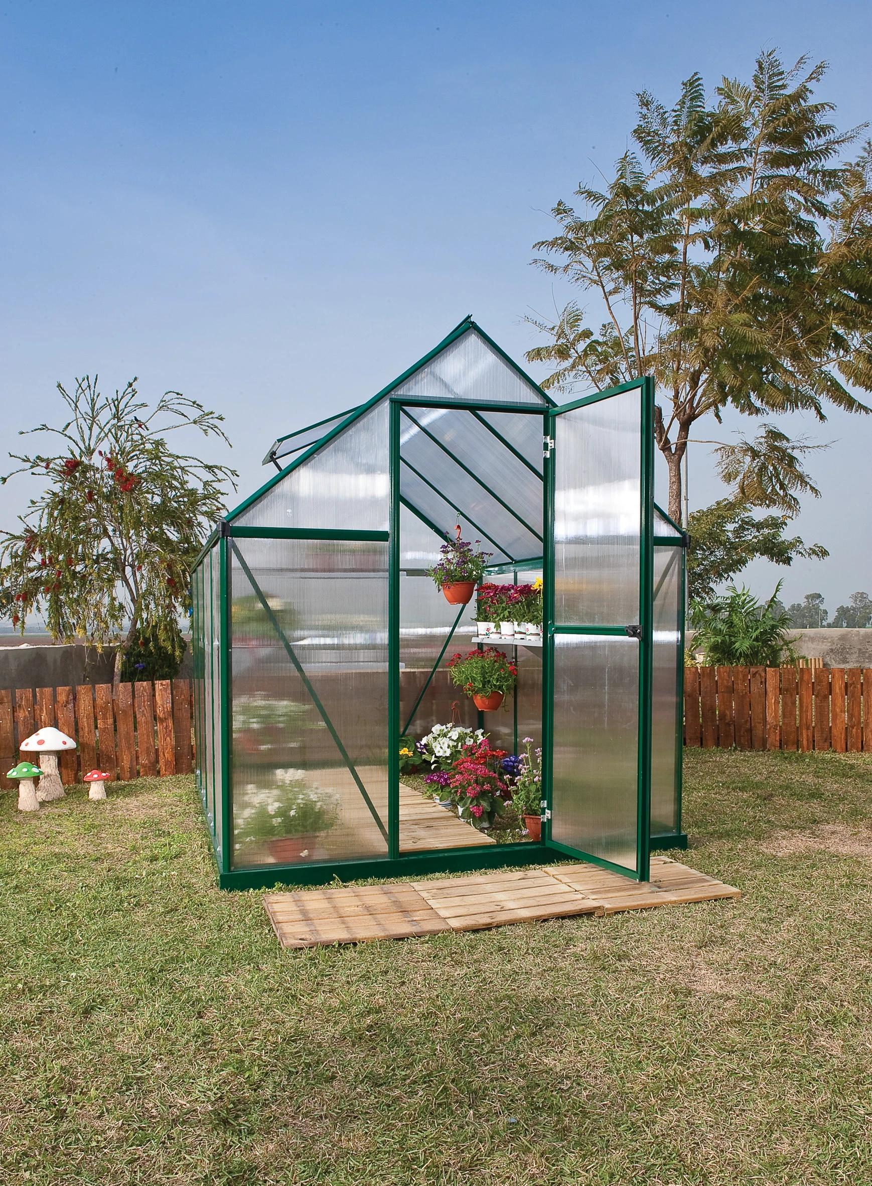 Palram Canopia Tuinkas Mythos 185 x 246 cm Groen - Afbeelding 1