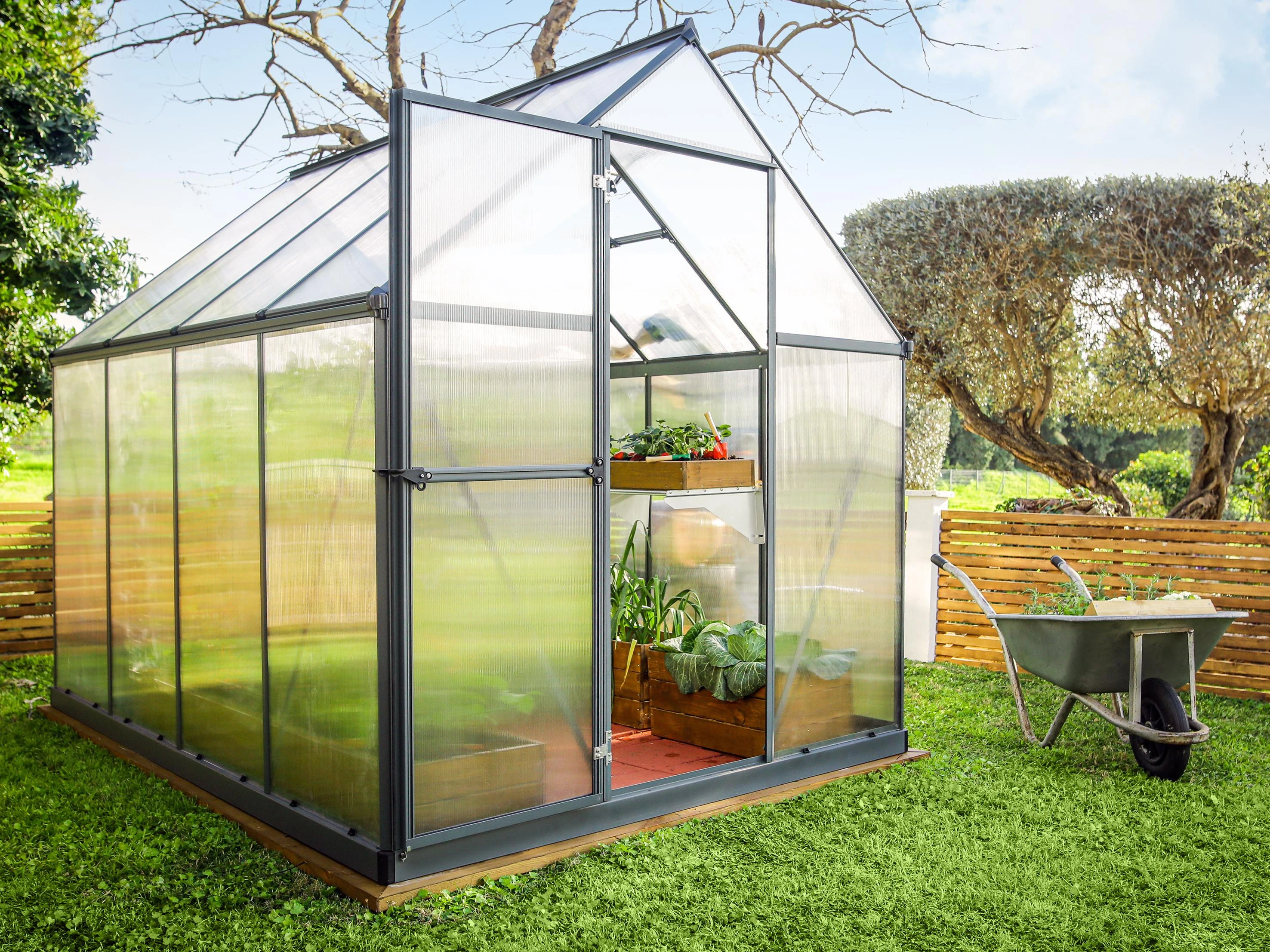 Palram Canopia Tuinkas Mythos 185 x 246 cm Antraciet - Afbeelding 11