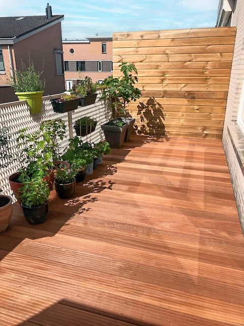 Bankirai Vlonderplank 2.1 x 14.5 cm (21 x 145 mm) Groef/Glad - Lengte 457 cm - Afbeelding 4