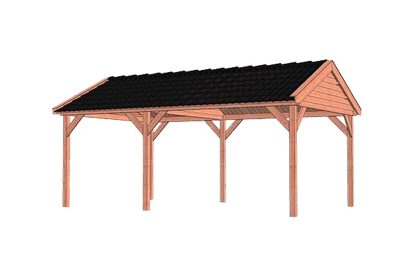 Trendhout Douglas Overkapping Zadeldak Betula 630 x 415 cm - Afbeelding 1