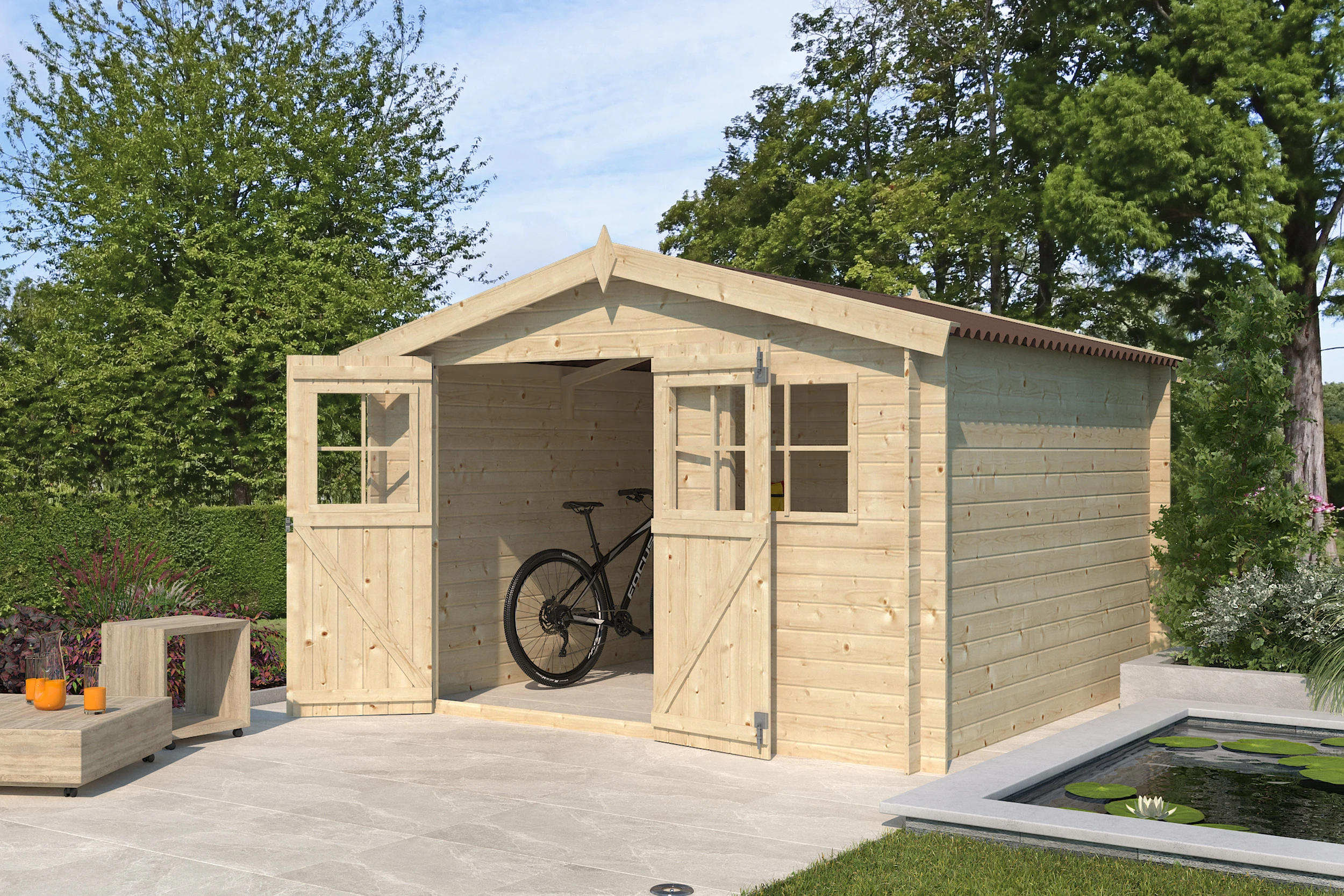 Woodlands Blokhut Zurich 295 x 295 cm - Afbeelding 8