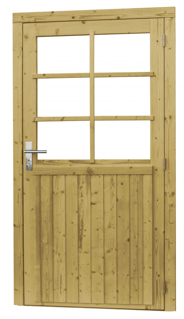 Vuren Glasdeur 6-ruits Extra Breed 112 x 201 cm Groen Geïmpregneerd - Afbeelding 1