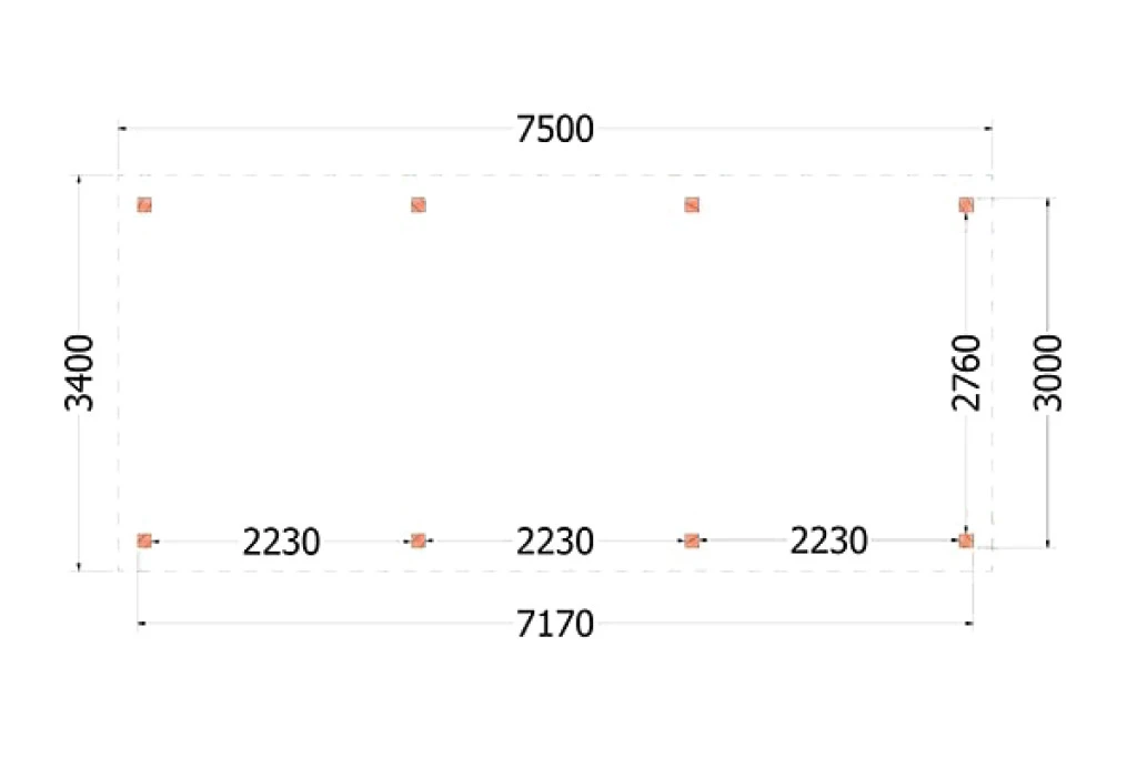 Trendhout Douglas Kapschuur De Deel 750 x 340 cm - Afbeelding 2