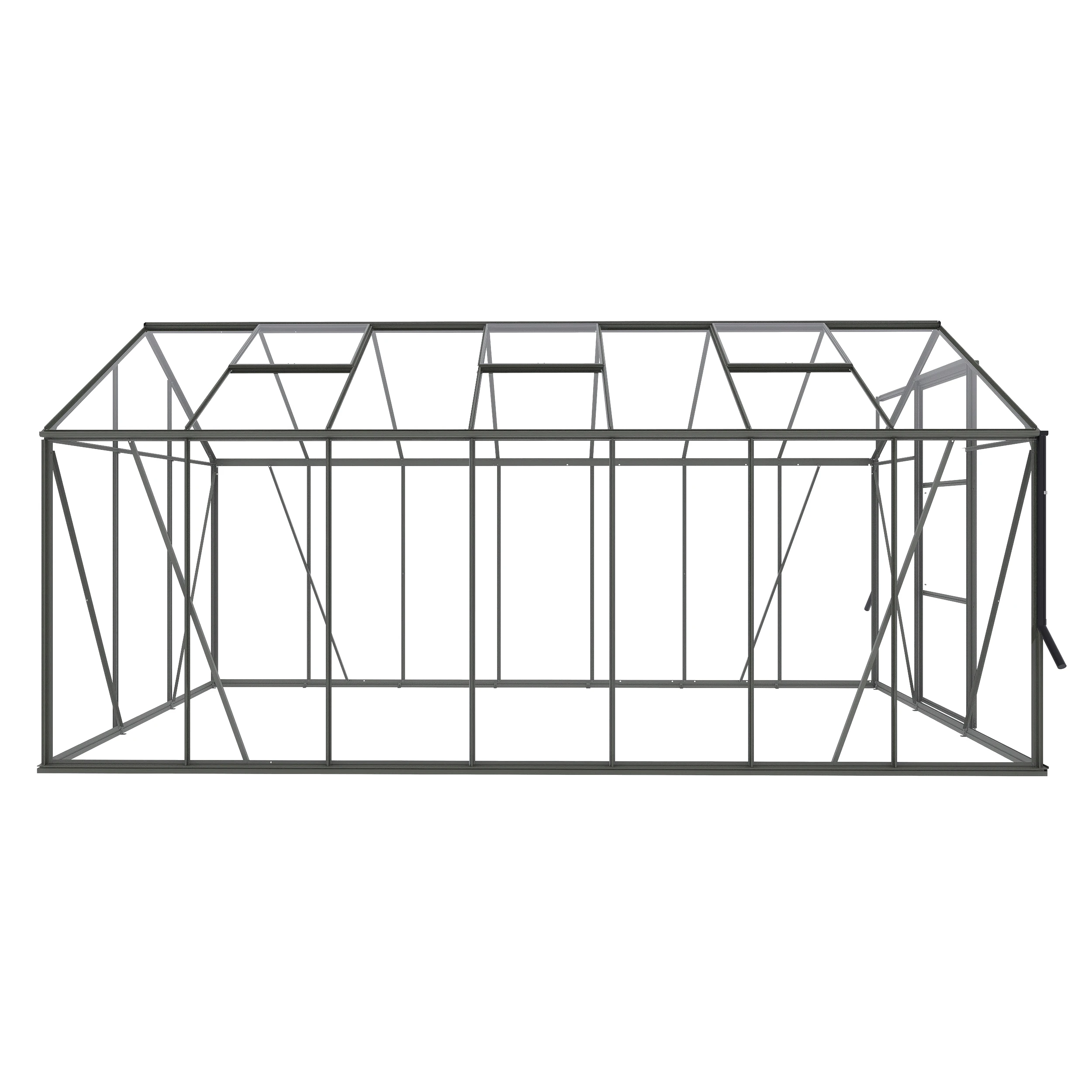 Royal Well Tuinkas Kate V Groengrijs 192 x 436 x 217 cm - Afbeelding 3