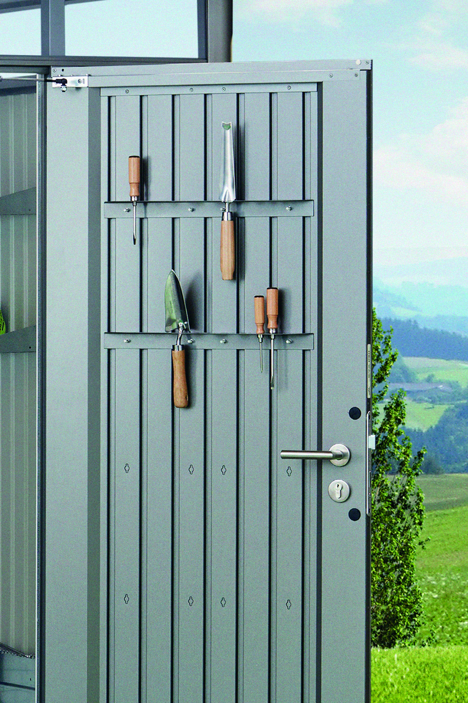 Biohort Berging Avantgarde met enkele deur kwartsgrijs, 180 x 380 x 222 cm, A4 - Afbeelding 4