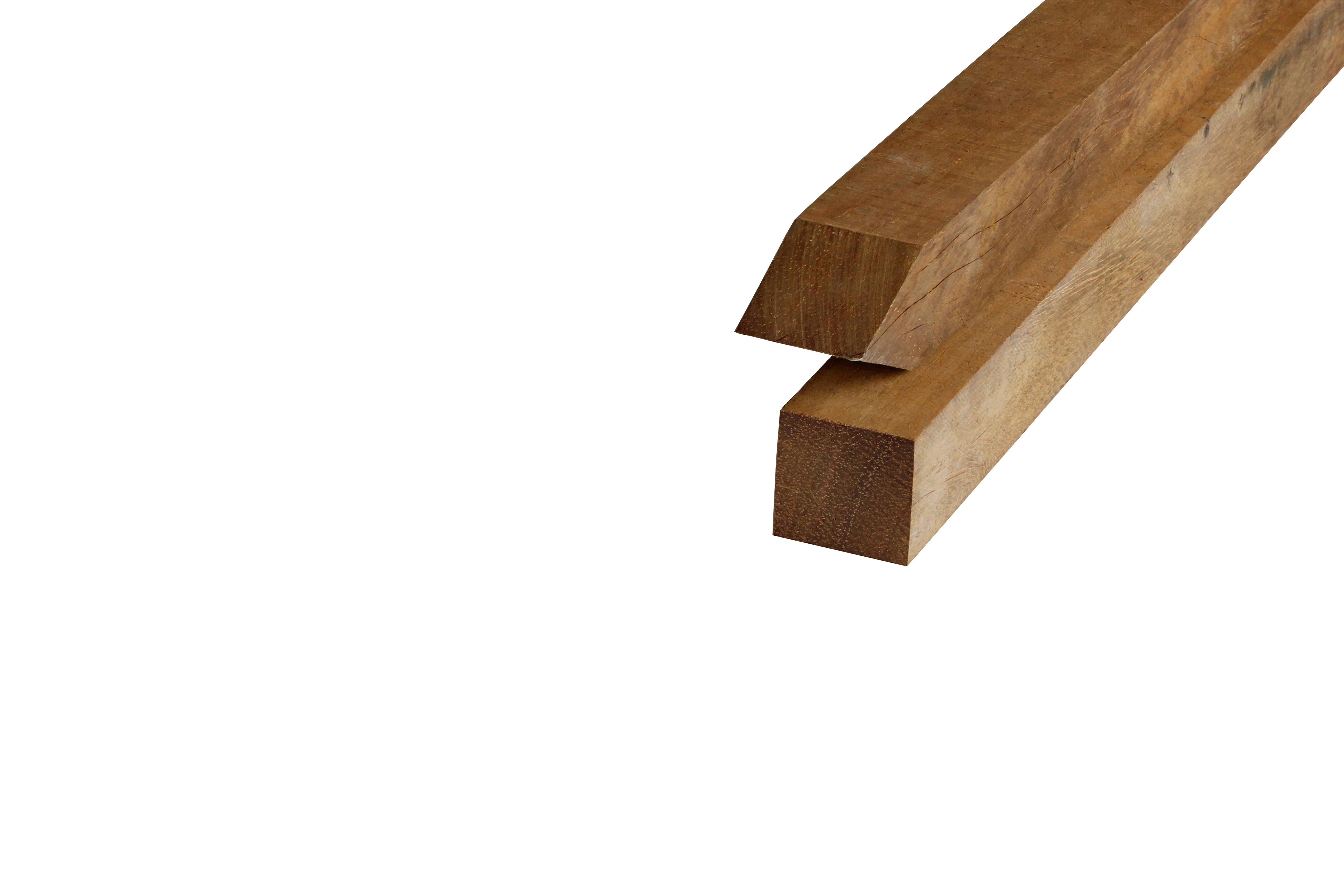 Hardhout Azobe Paal 4 x 4 cm (40 x 40 mm) Fijnbezaagd - Lengte 100 cm - Afbeelding 4