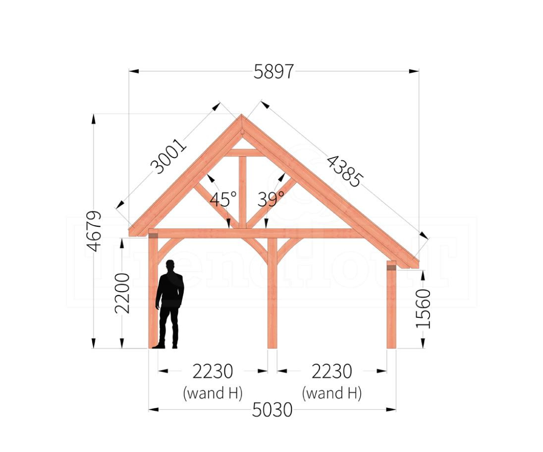 Trendhout Kapschuur De Hofstee XXL 15050 x 5950 mm - Afbeelding 4