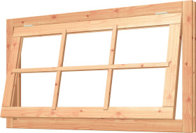 Trendhout Uitzetraam met Kozijn 143 x 80.8 cm Wit - Afbeelding 1