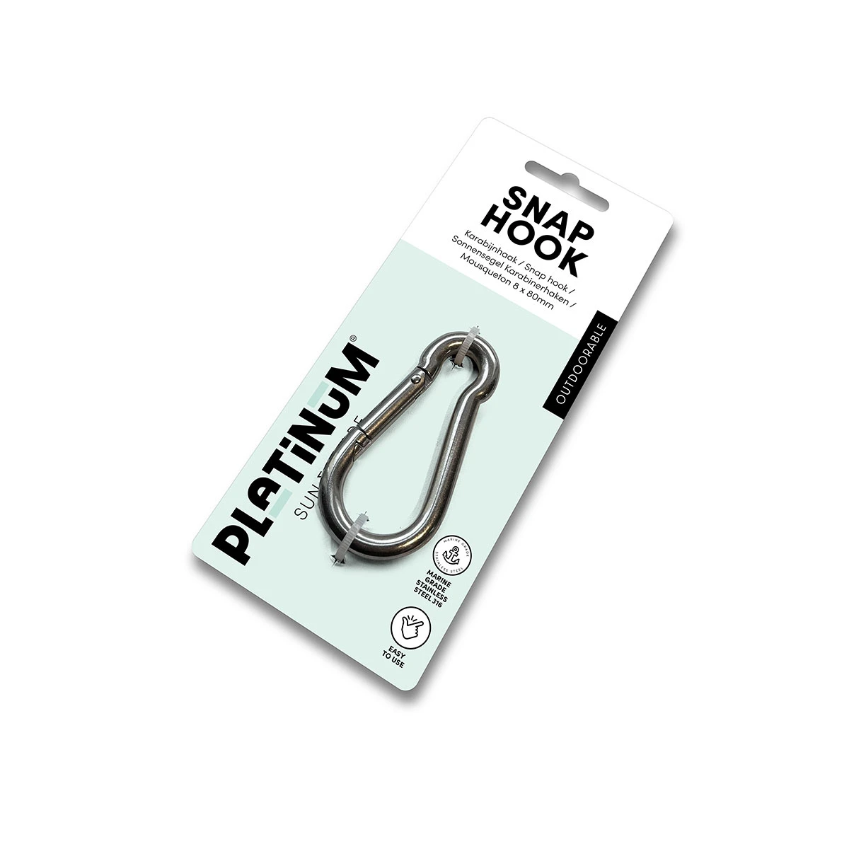 Platinum karabijnhaak 8x80mm - Afbeelding 2