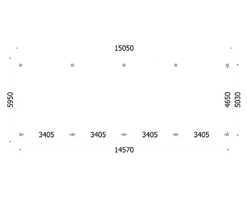 Trendhout Douglas Overkapping Zadeldak XXL 1505 x 595 cm - Afbeelding 3