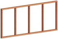 Trendhout Regelpakket L Wandmodule Sponningplanken - 340.5 x 165 cm - Afbeelding 2