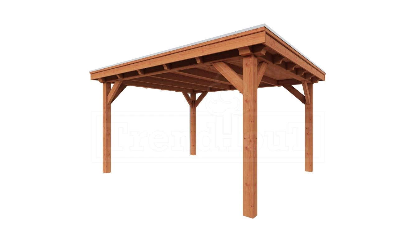 Trendhout Douglas Overkapping Siena 415 x 415 cm - Afbeelding 1