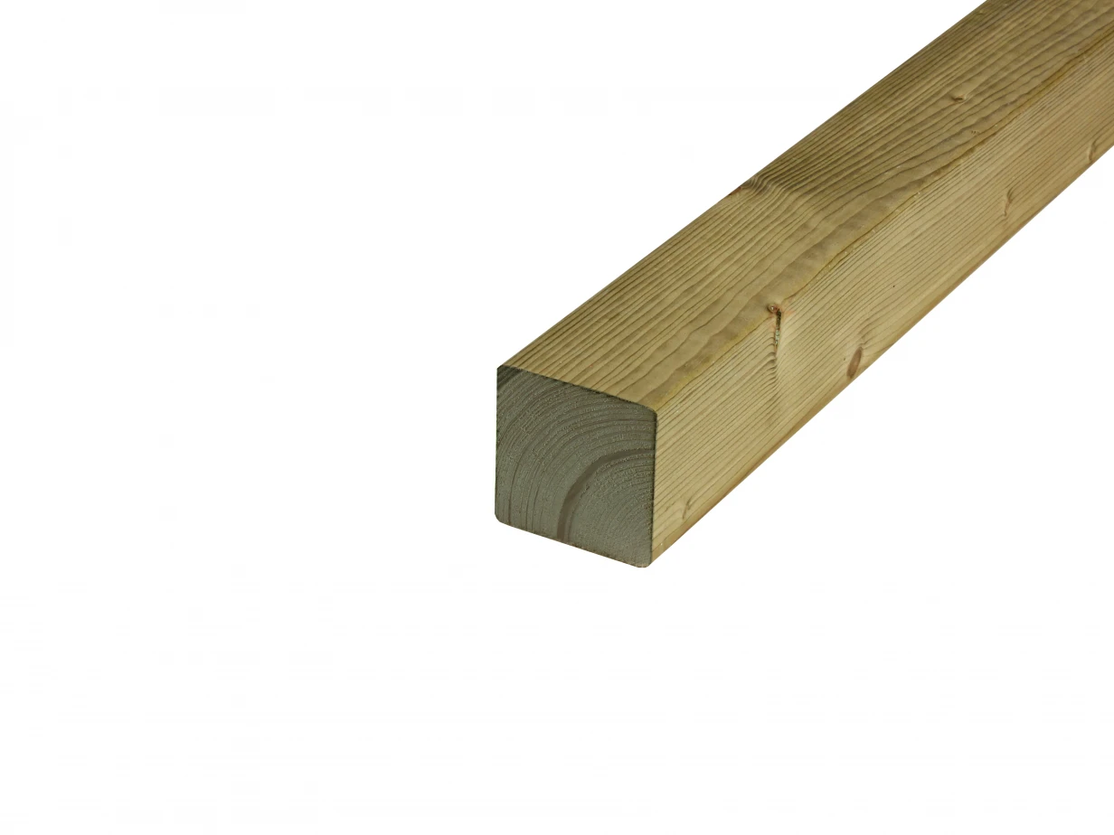 Vuren Paal 8.7 x 8.7 cm (87 x 87 mm) Geschaafd Geïmpregneerd - Lengte 300 cm - Afbeelding 3
