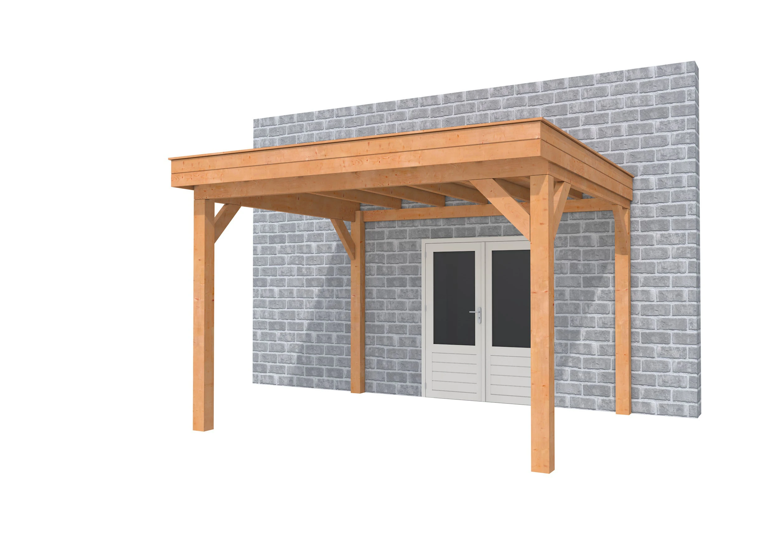 Hillhout Douglas Terrasoverkapping Premium 310 x 400 cm - Afbeelding 1