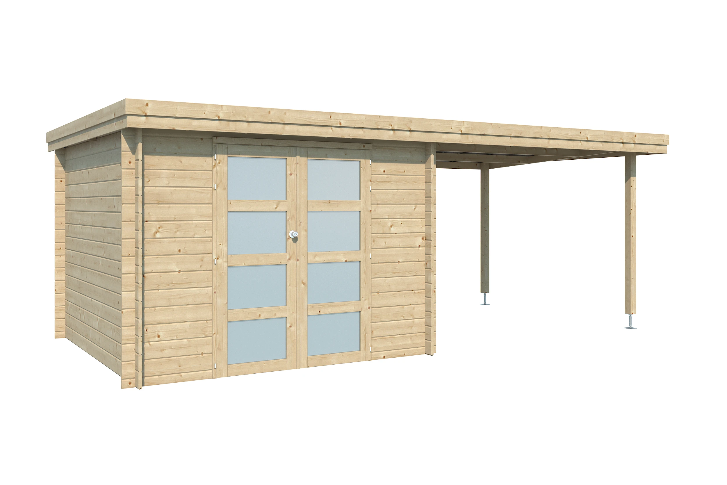 Woodlands Blokhut Oregon met Overkapping 595 x 295 cm - Afbeelding 2