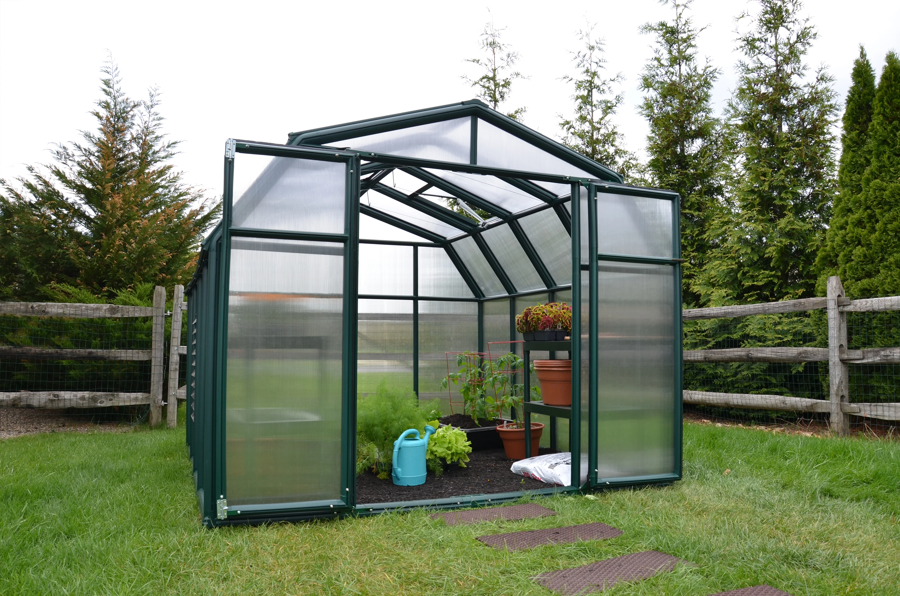 Palram Canopia Tuinkas Hobby Gardener 260 x 261 cm Groen - Afbeelding 2