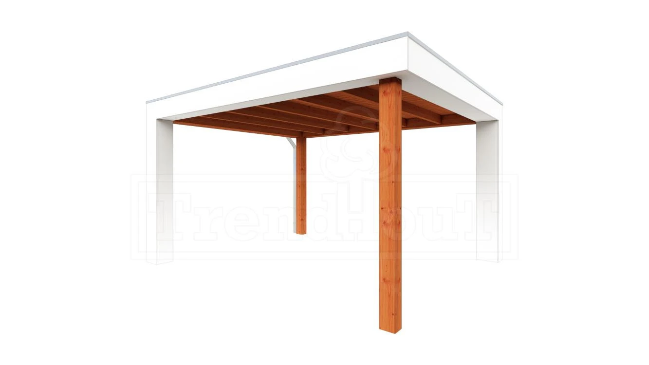 Trendhout Douglas Overkapping Verona Links 400 x 400 cm - Afbeelding 1