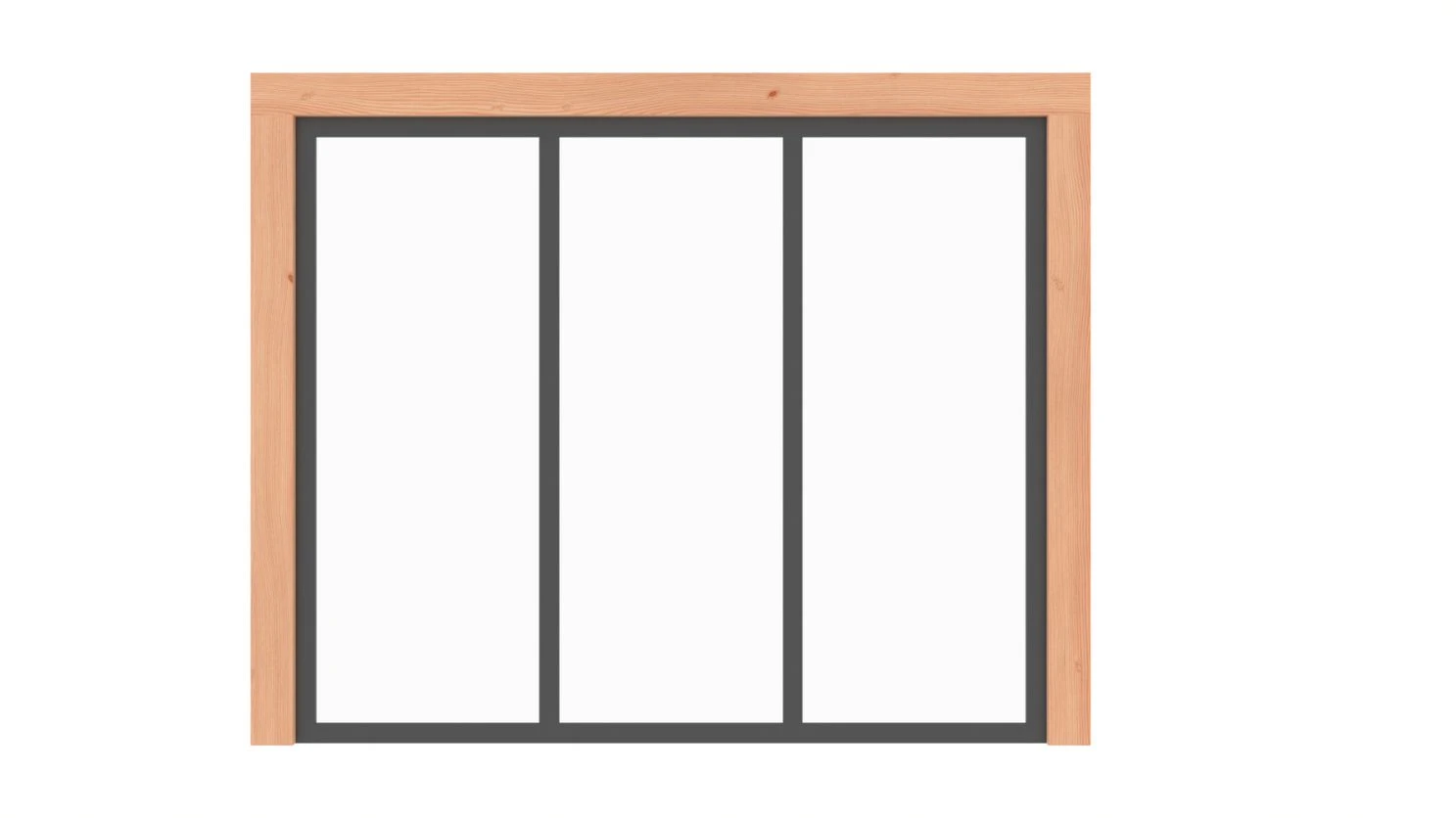 Vaste Glaswand Metallook 250 x 220 cm - Afbeelding 1