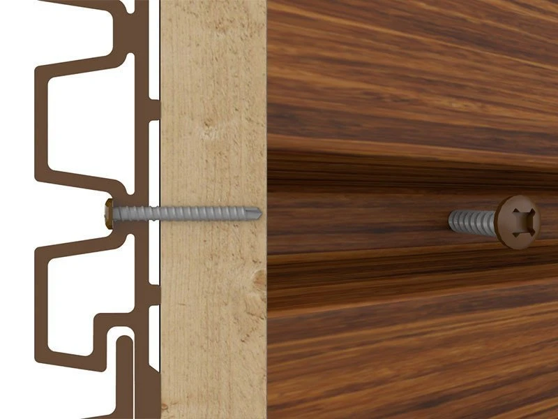 Composiet Rhombusprofielplank 3.3 x 17 cm (33 x 170 mm) Lichtgrijs - Lengte 300 cm - Afbeelding 3