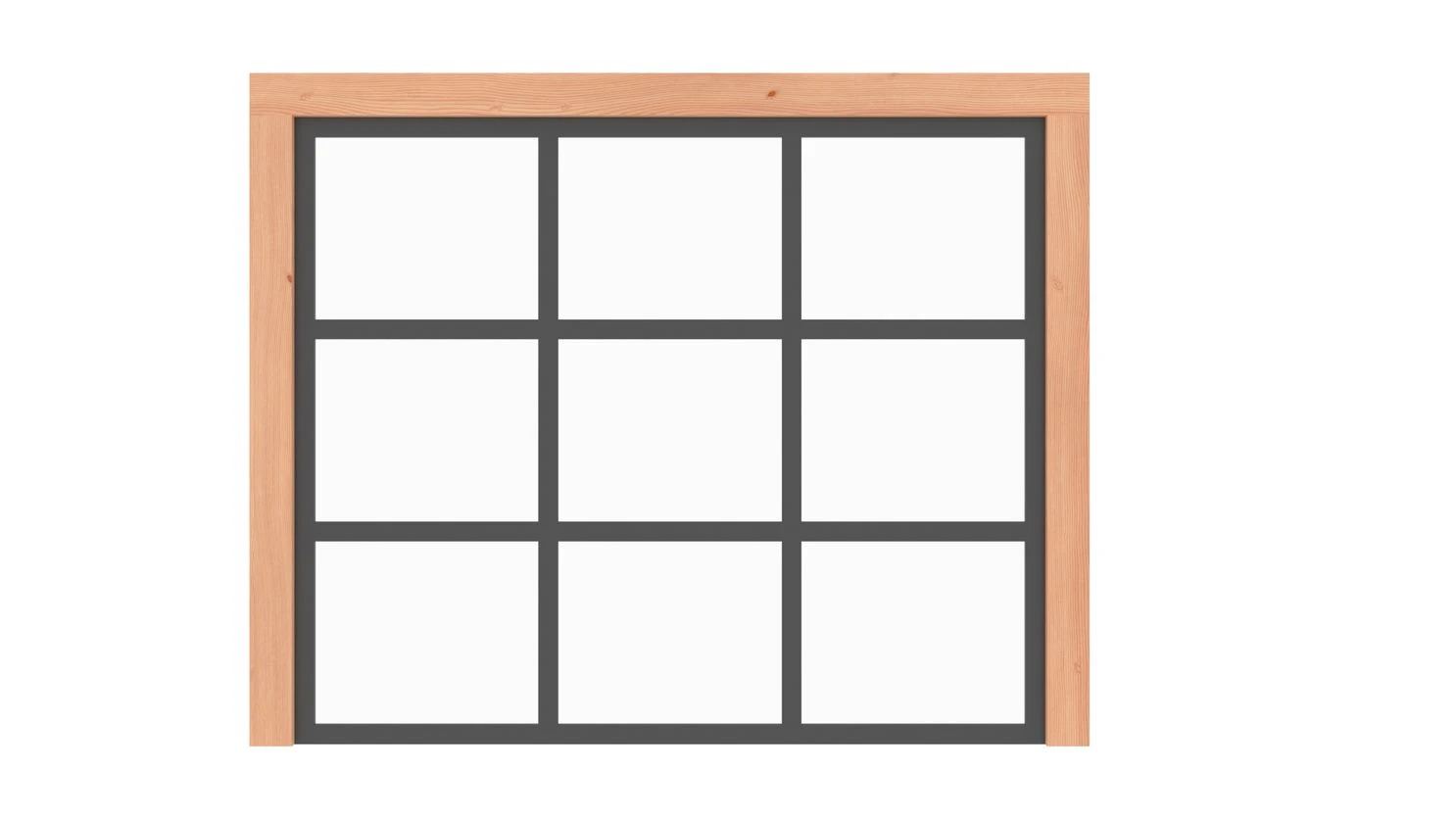 Vaste Glaswand Industrieel 250 x 220 cm - Afbeelding 2