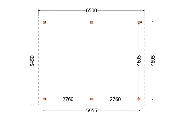 Trendhout Douglas Overkapping Toscane 650 x 545 cm - Afbeelding 2
