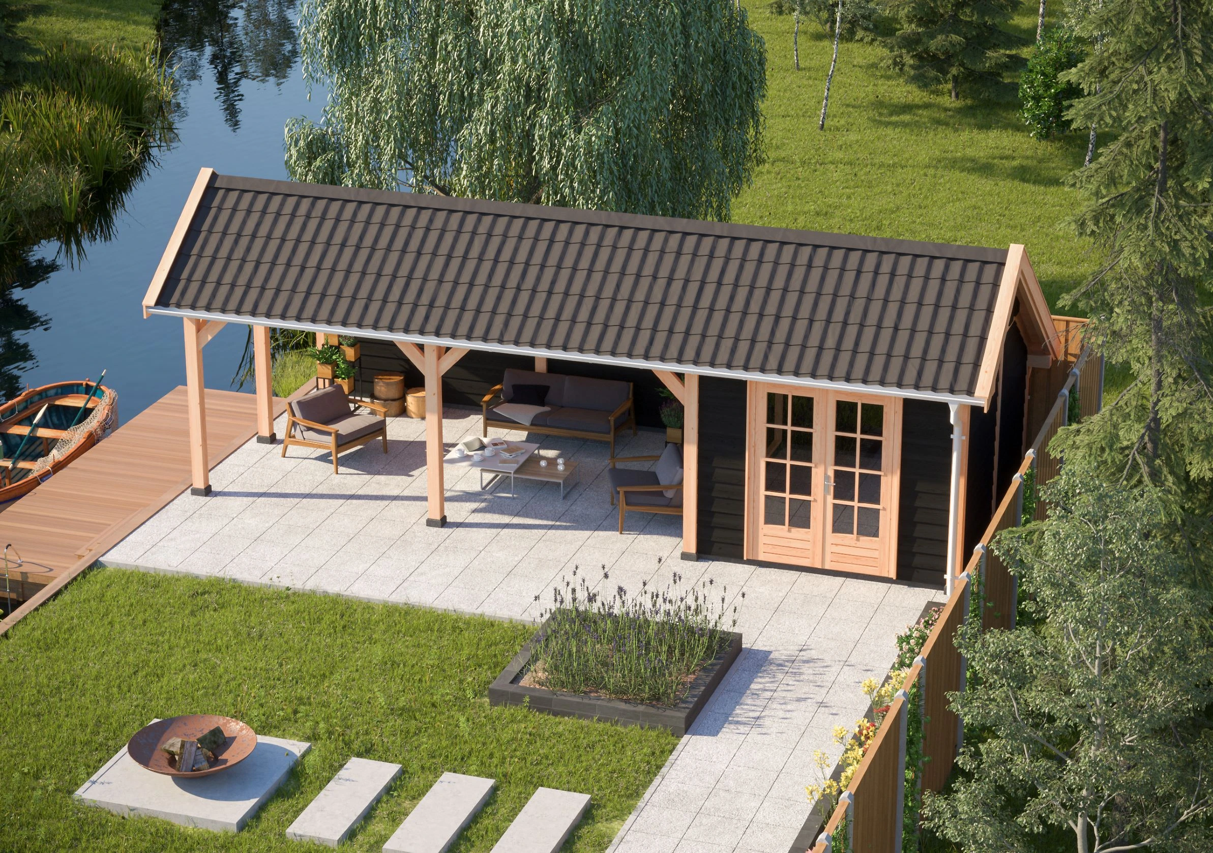 Douglas Kapschuur, 900 x 400, met achterwand en zijwand, Westwood Deluxe - Afbeelding 6