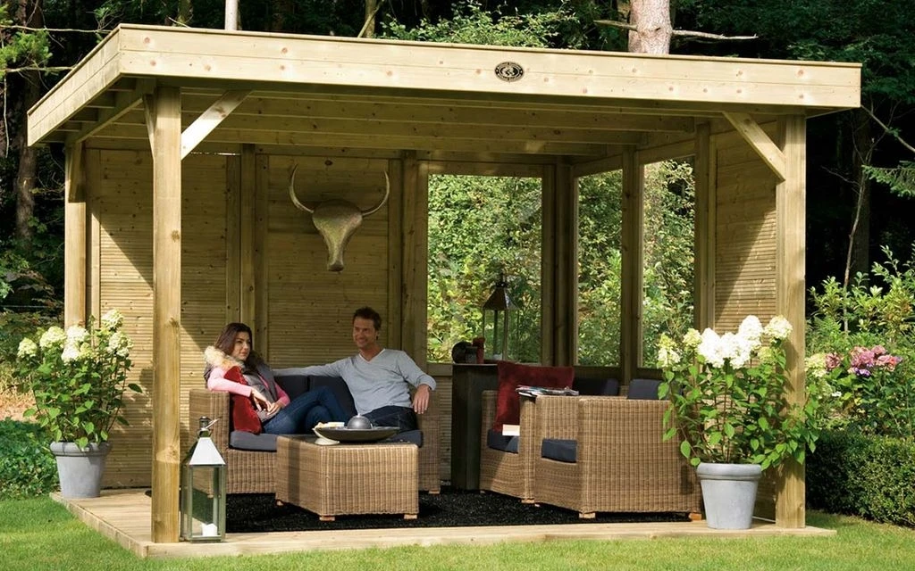 Vuren Paal 12 x 12 cm (120 x 120 mm) Geschaafd Geïmpregneerd - Lengte 300 cm - Afbeelding 1