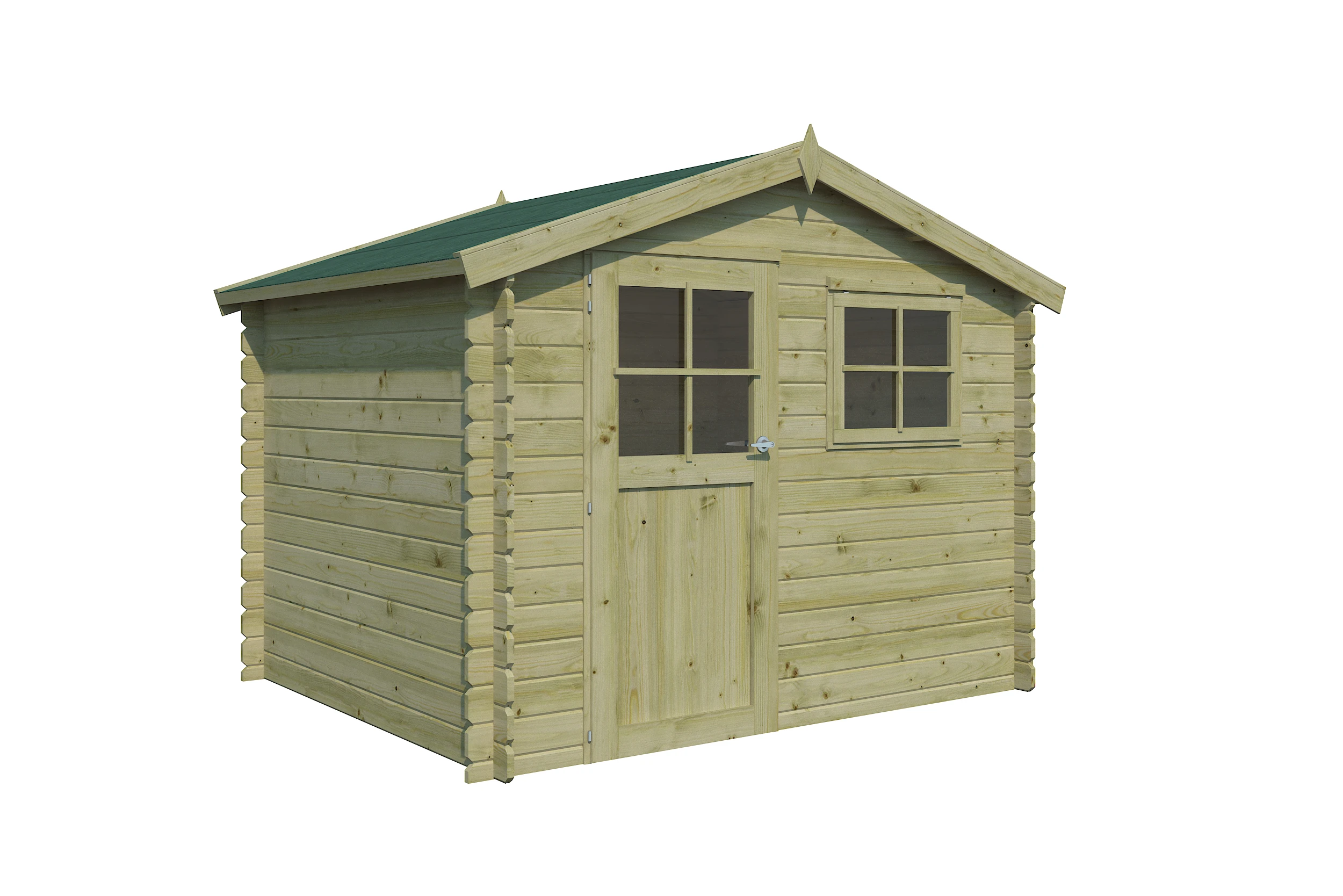 Woodlands Blokhut Salzburg Groen Geïmpregneerd 295 x 248 cm - Afbeelding 4
