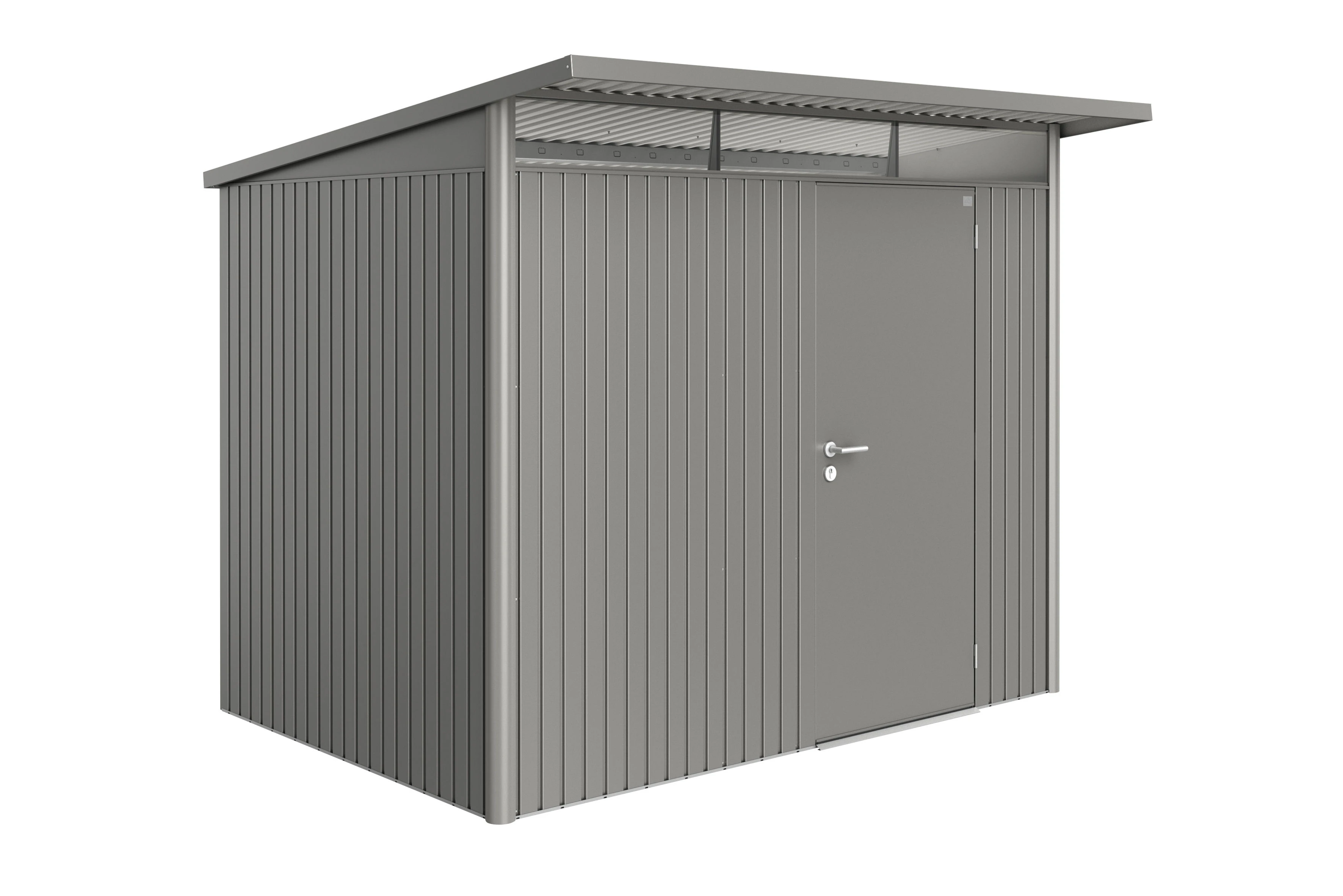 Biohort berging avantgarde met enkele deur kwartsgrijs, 260 x 220 x 218 cm, A5 - Afbeelding 3