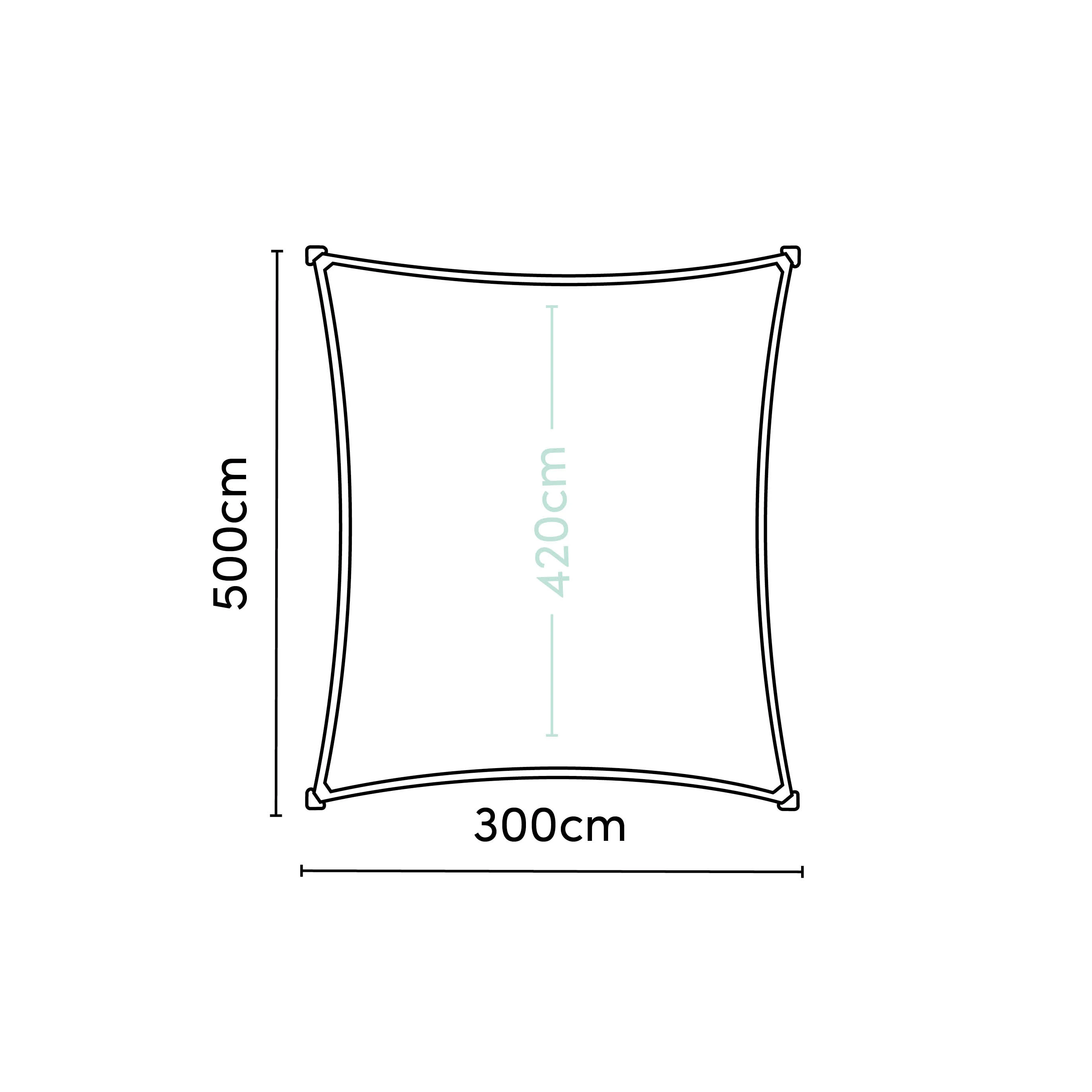 Platinum Schaduwdoek Rechthoek Zand 500 x 300 cm - Afbeelding 5