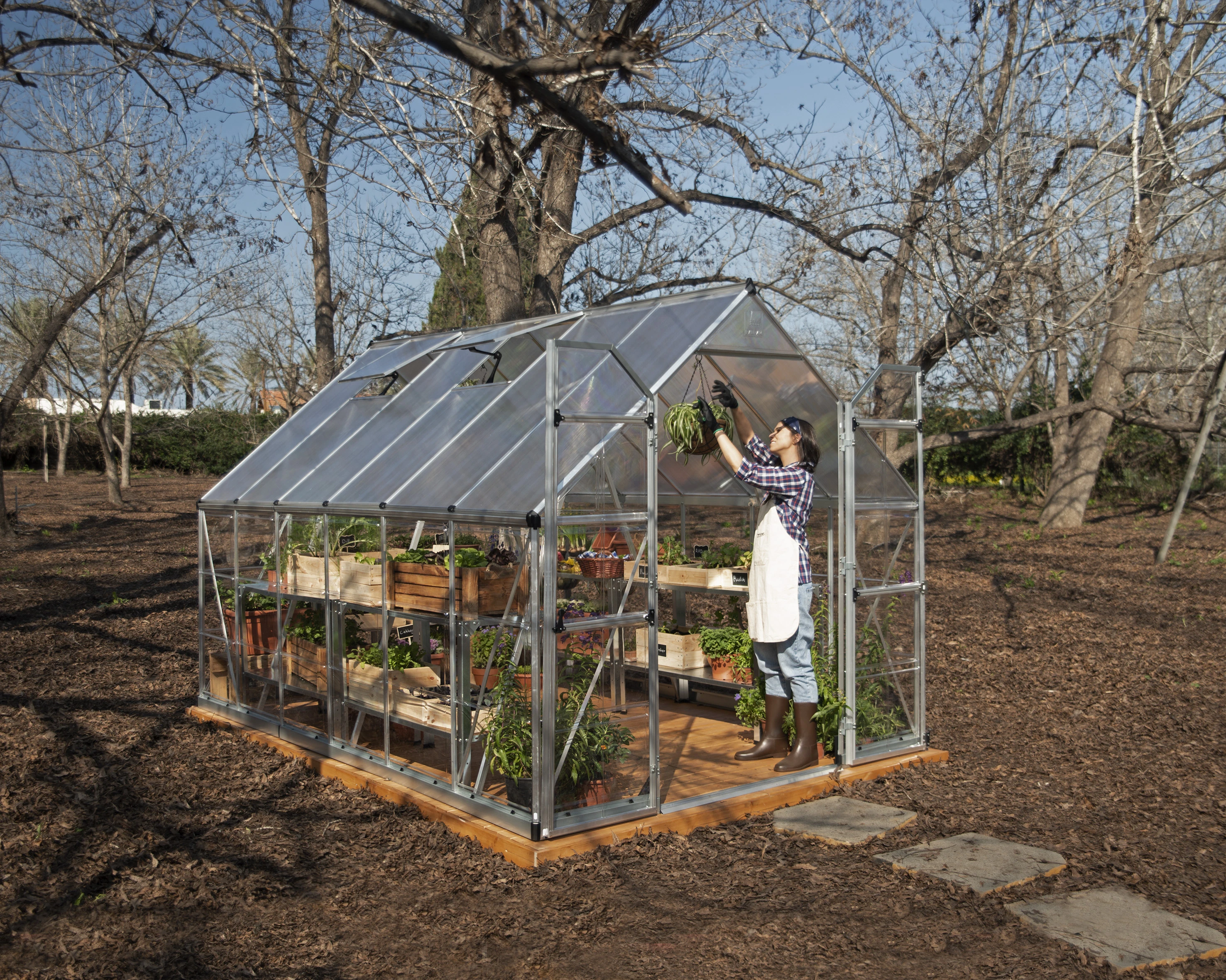 Palram Canopia Tuinkas Balance 244 x 367 cm Zilver - Afbeelding 9