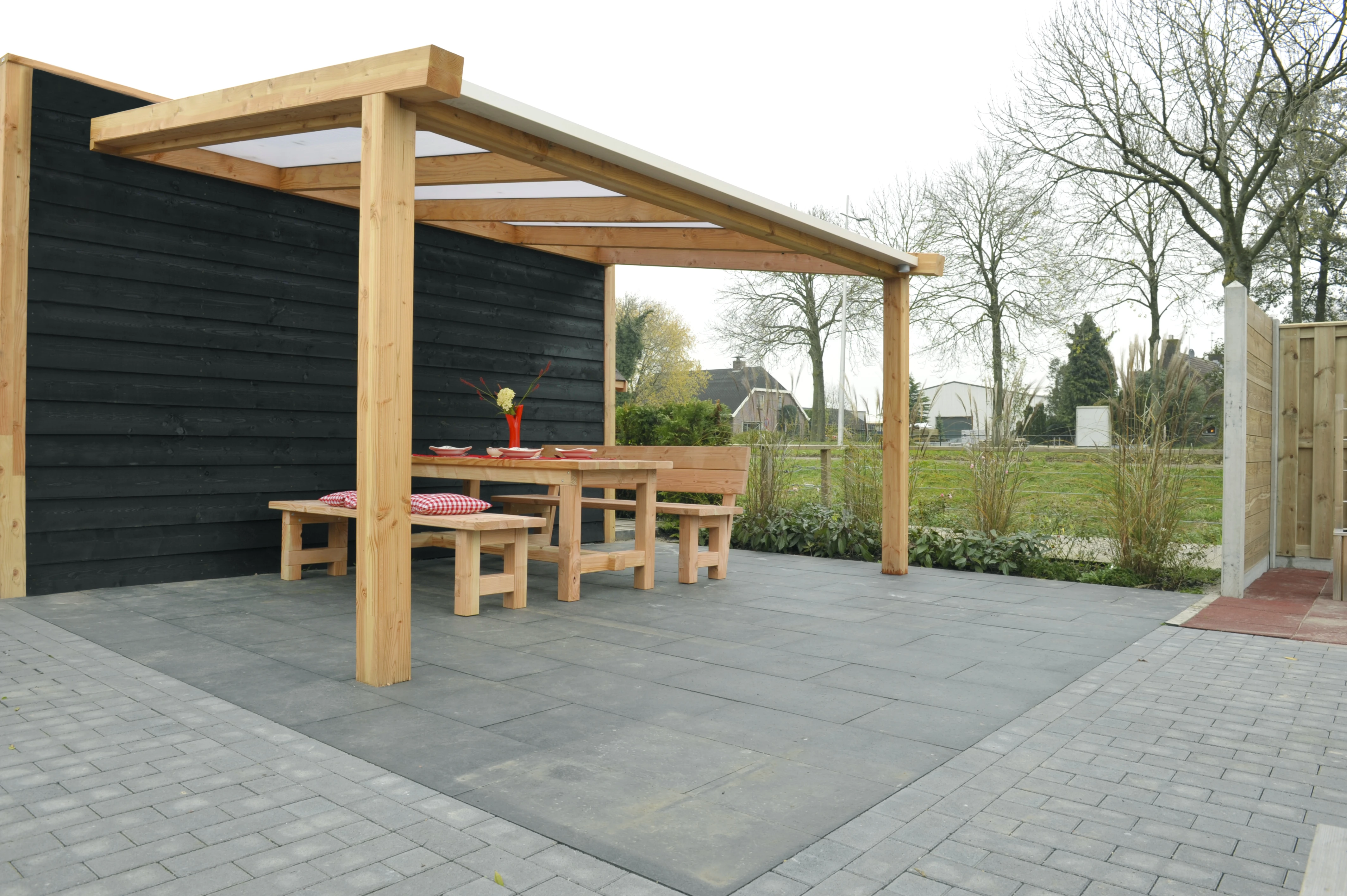 Douglas Zweeds Rabat Zwart Geïmpregneerd 2.7 x 19.5 cm - Lengte 500 cm - Afbeelding 2