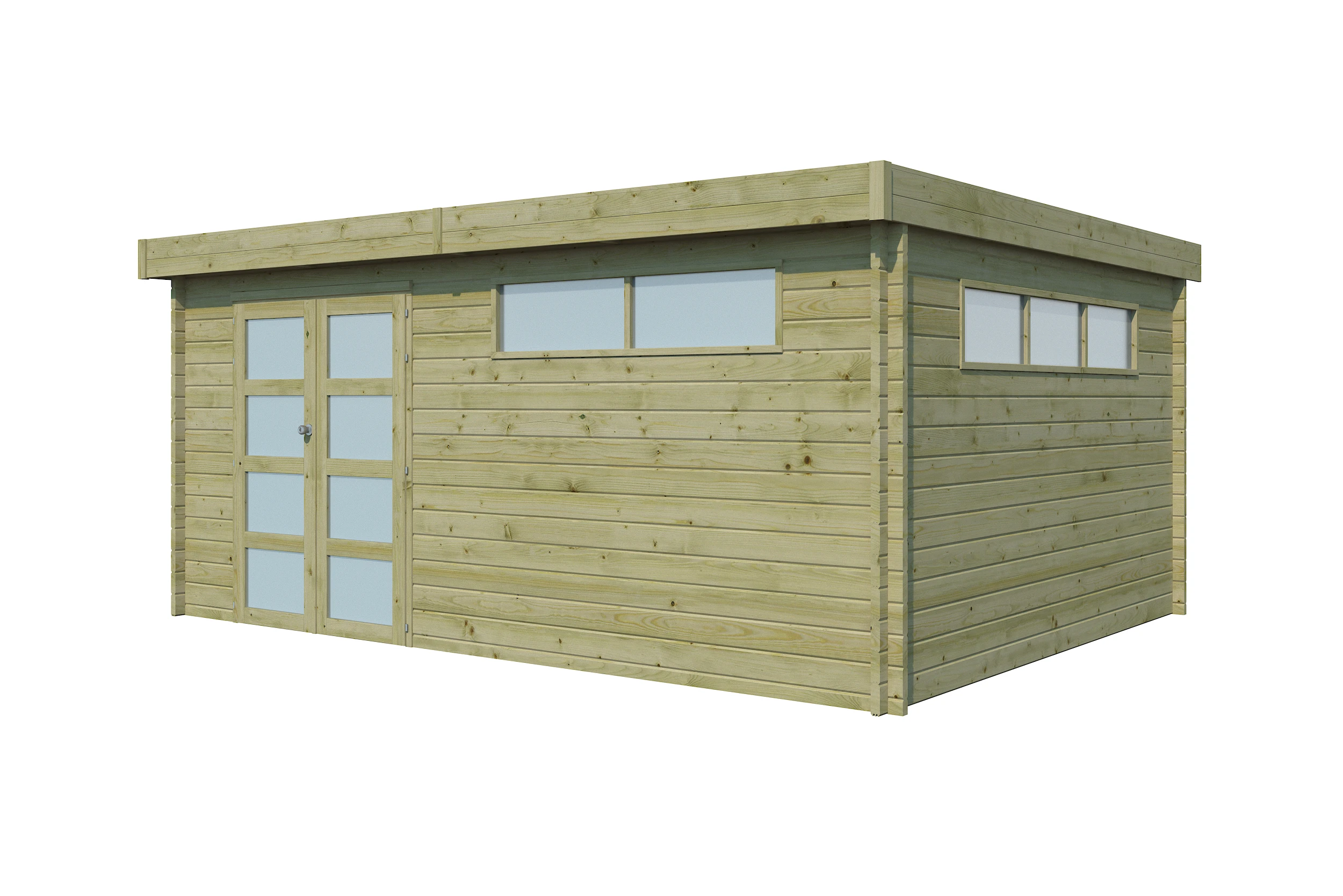 Woodlands Blokhut Modern met Dakisolatie Groen Geïmpregneerd 505 x 385 cm - Afbeelding 9
