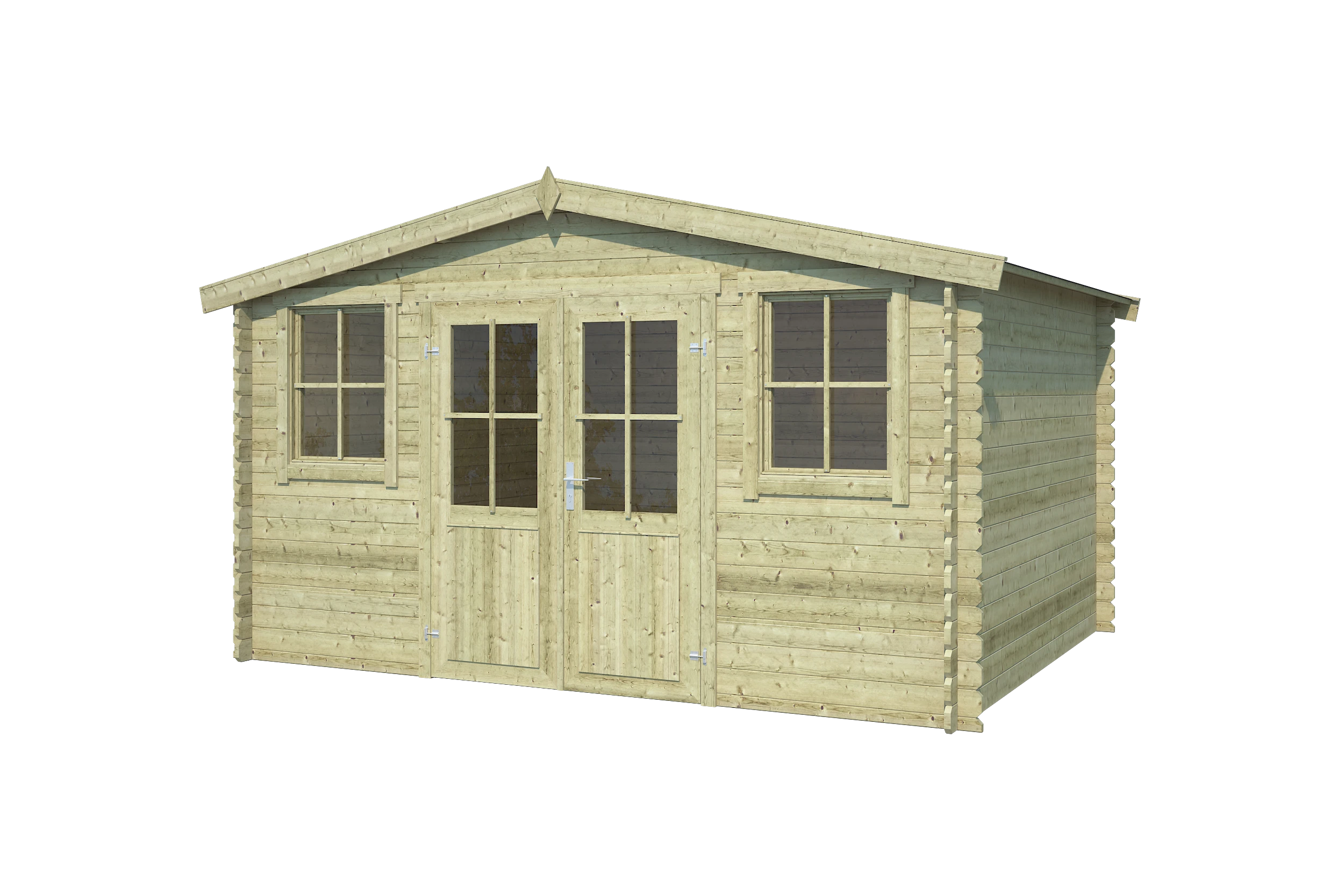 Outdoor Life Blokhut Dallas Olijfgroen Geïmpregneerd 376 x 292 - Afbeelding 1