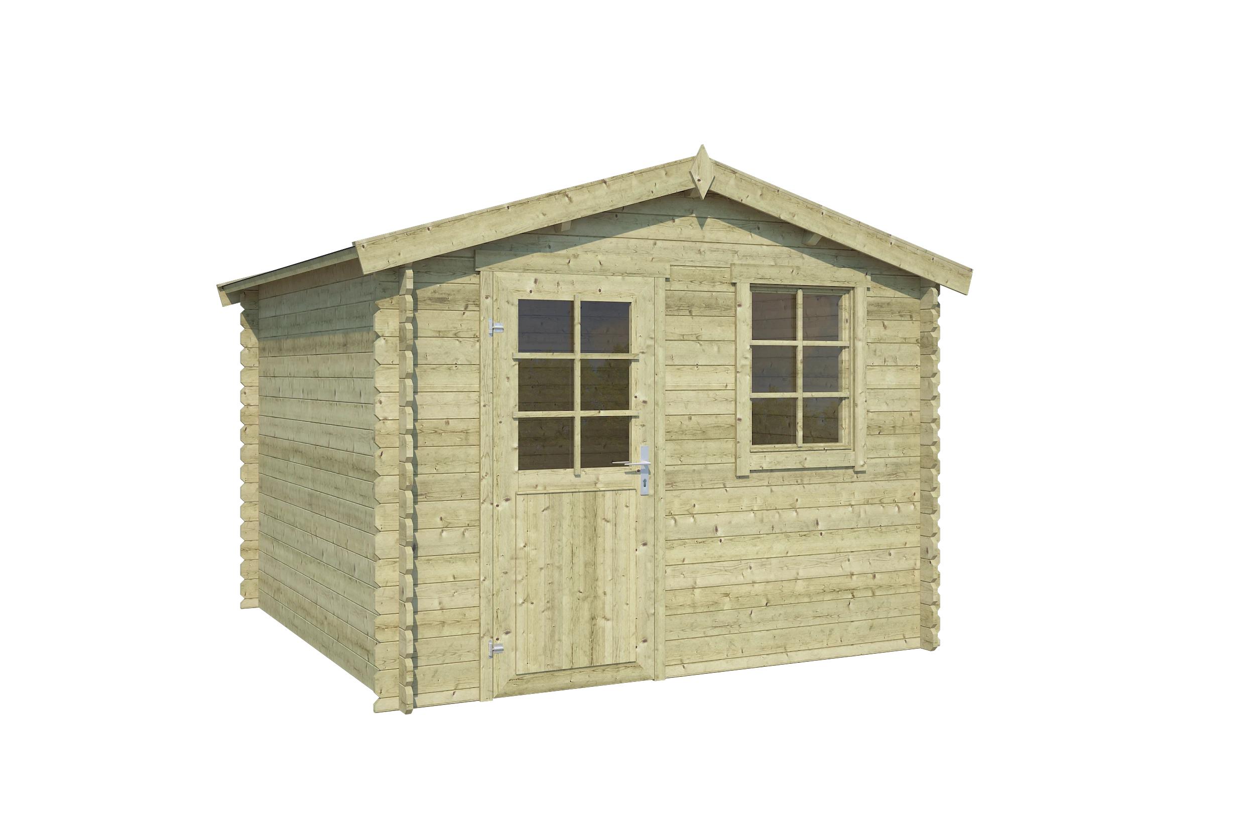 Outdoor Life Blokhut Nina Groen Geïmpregneerd 275 x 275 cm - Afbeelding 2