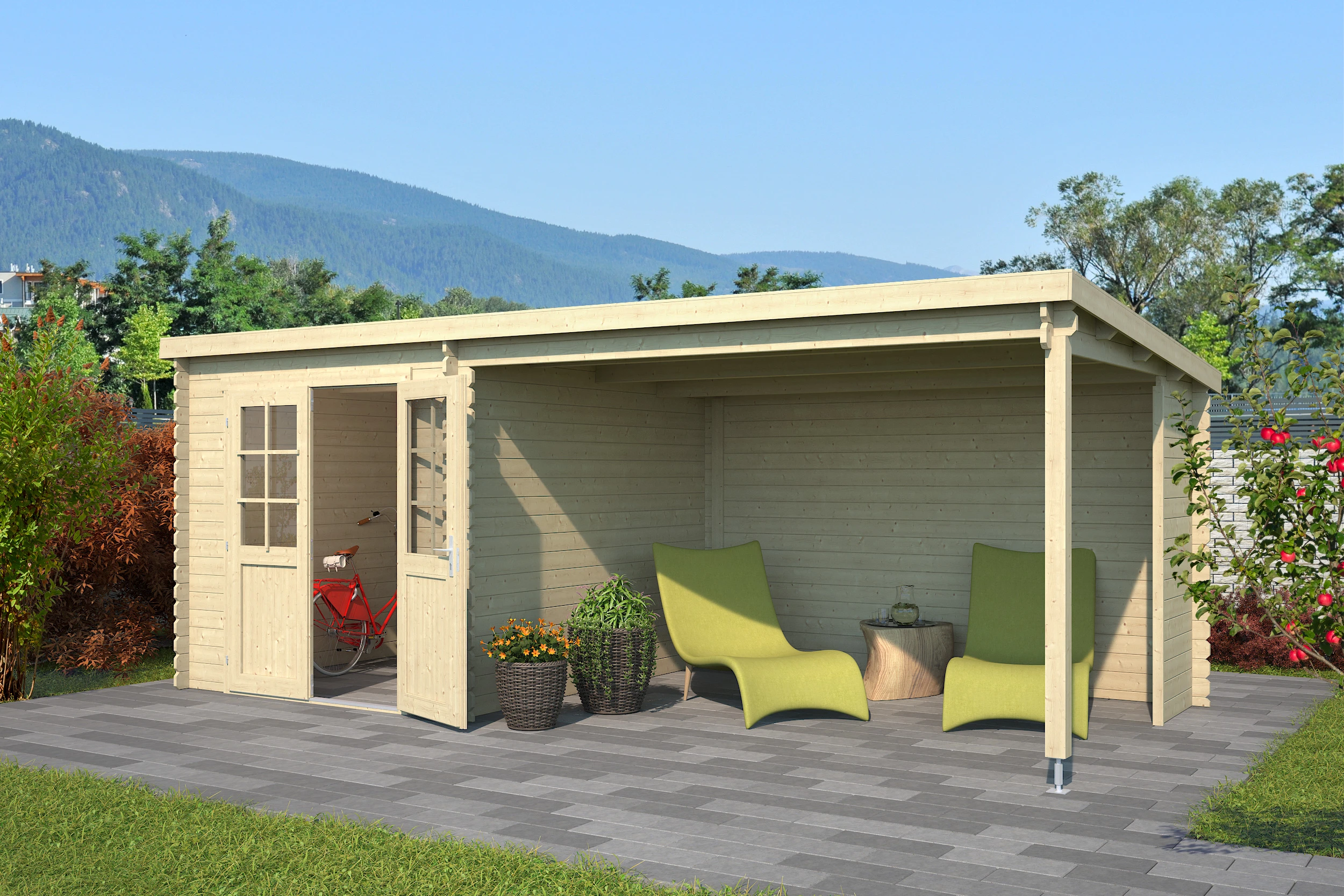 Outdoor Life Blokhut Sunniva 570 x 275 cm - Afbeelding 1