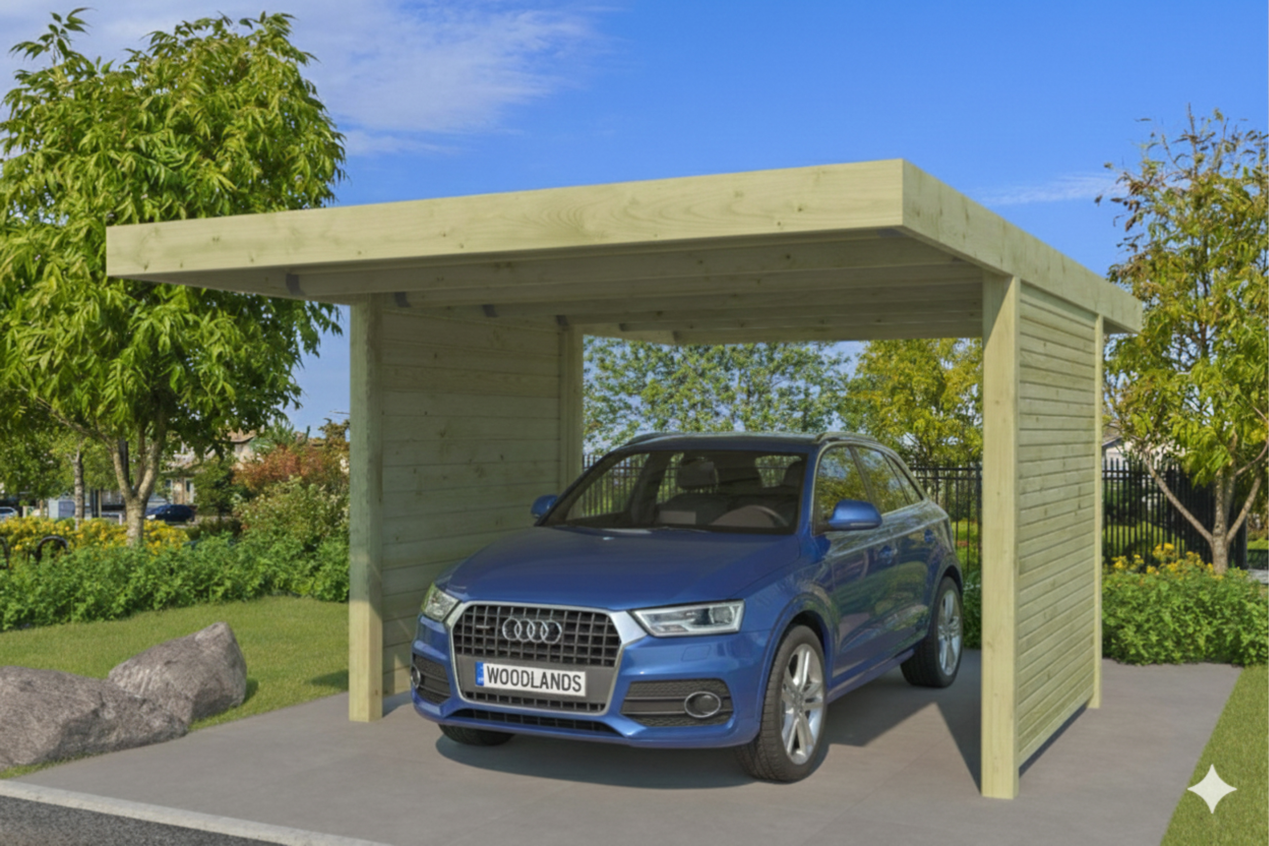 Woodlands Carport Q-Line QB Combinatie A 307 x 554 cm - Afbeelding 2