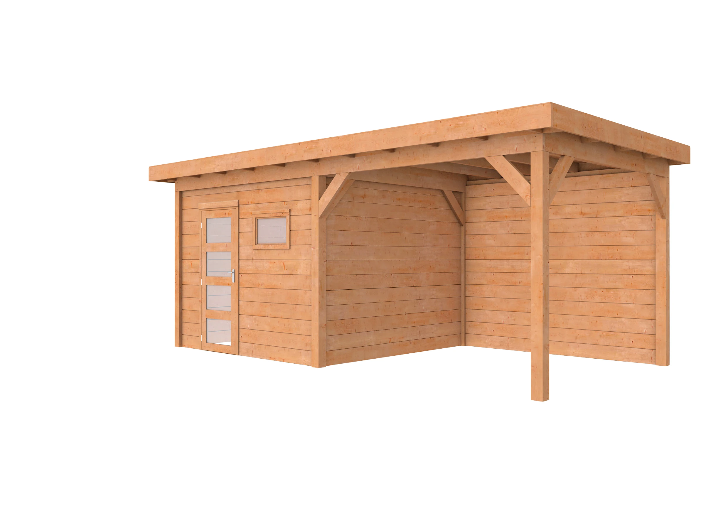 Hillhout Douglas Tuinhuis Raaf 700 x 300 cm Onbehandeld - Afbeelding 3