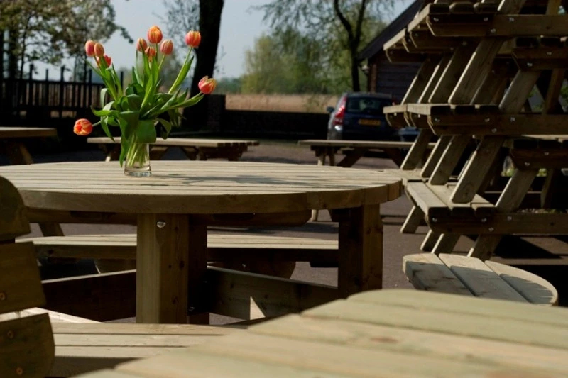 Talen Picknicktafel Rond 210 cm 45 mm - Afbeelding 3