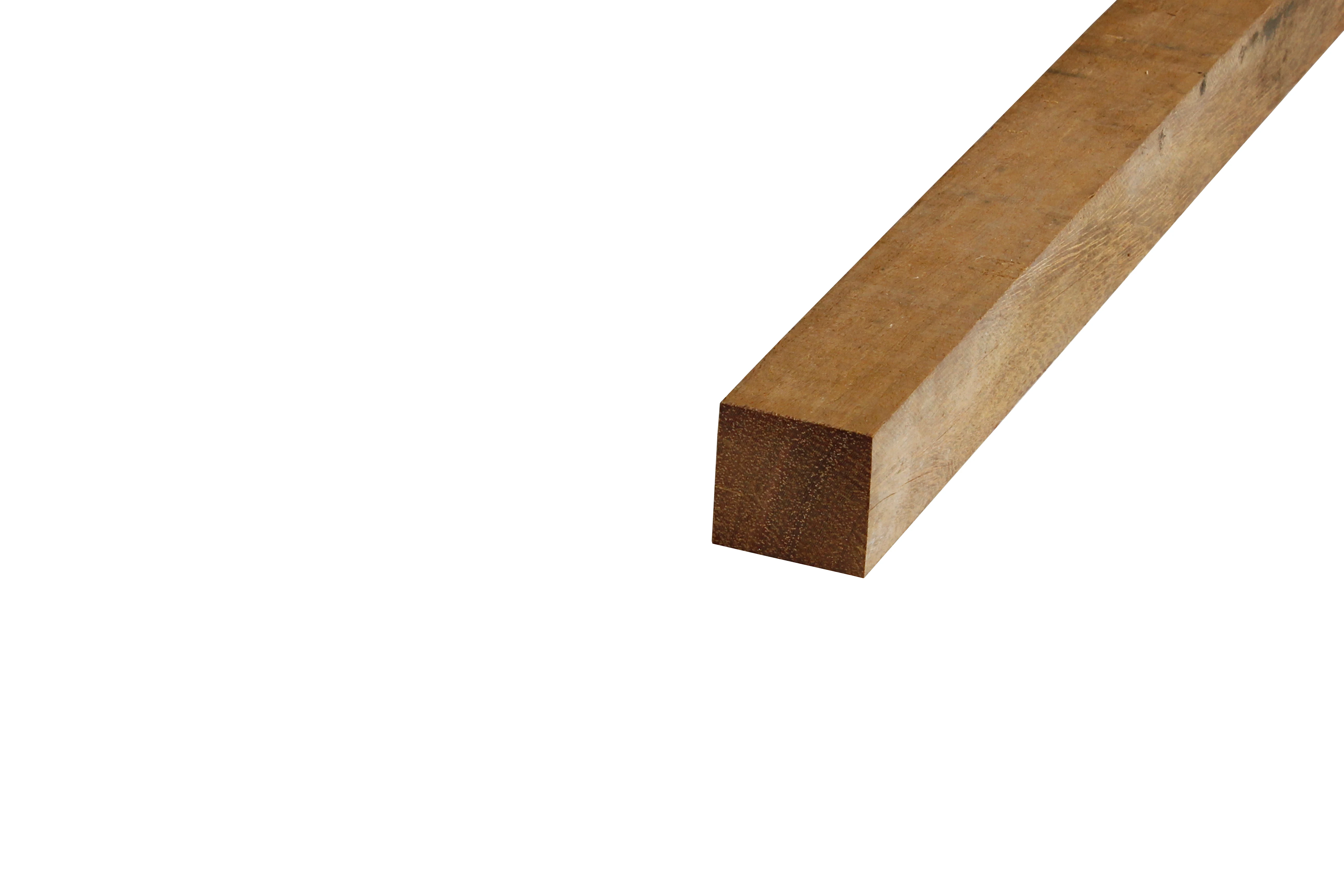 Hardhout Azobe Paal 6 x 6 cm (60 x 60 mm) Fijnbezaagd - Lengte 150 cm - Afbeelding 2