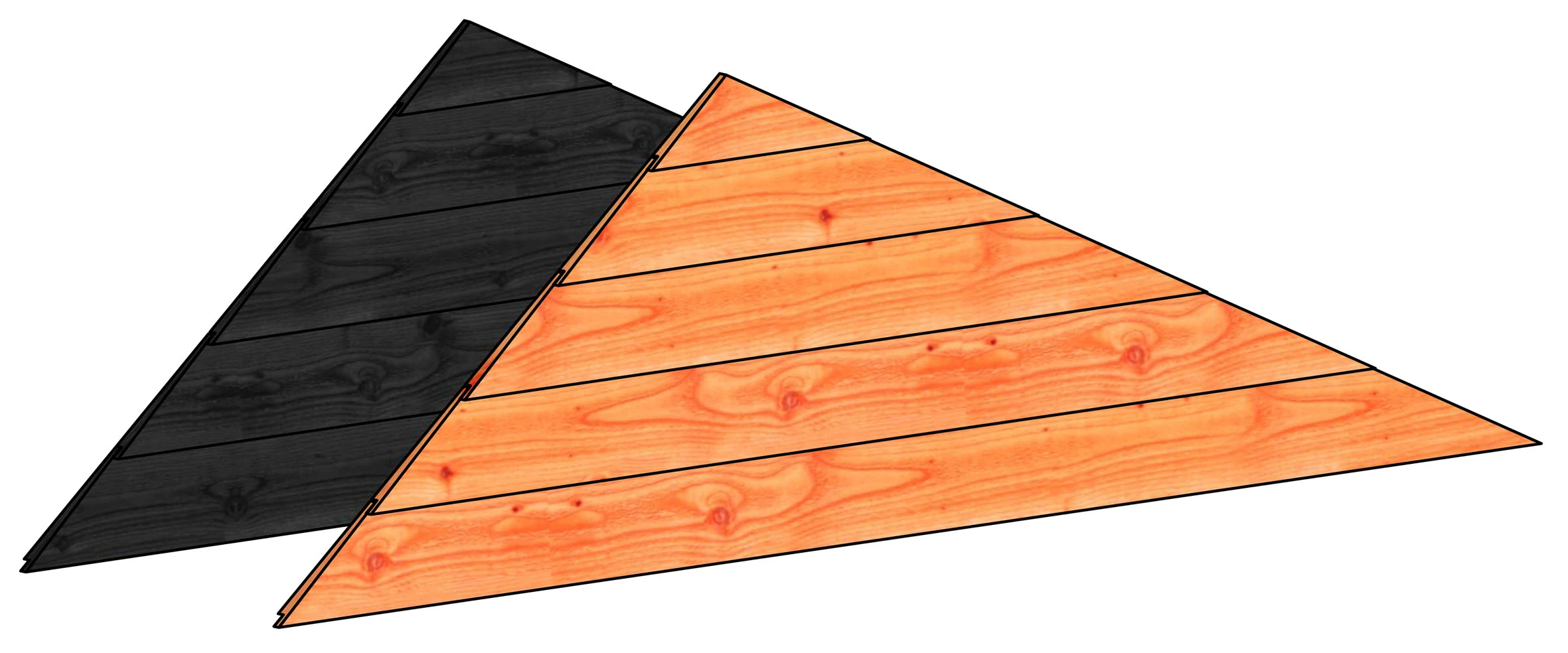 Trendhout Topgevel Kapschuur De Stee L Zwart - Afbeelding 1