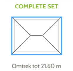 Zinken Dakgoot Vierhoekig Dak Type 110 Zwart - Lengte 2160 cm - Afbeelding 2